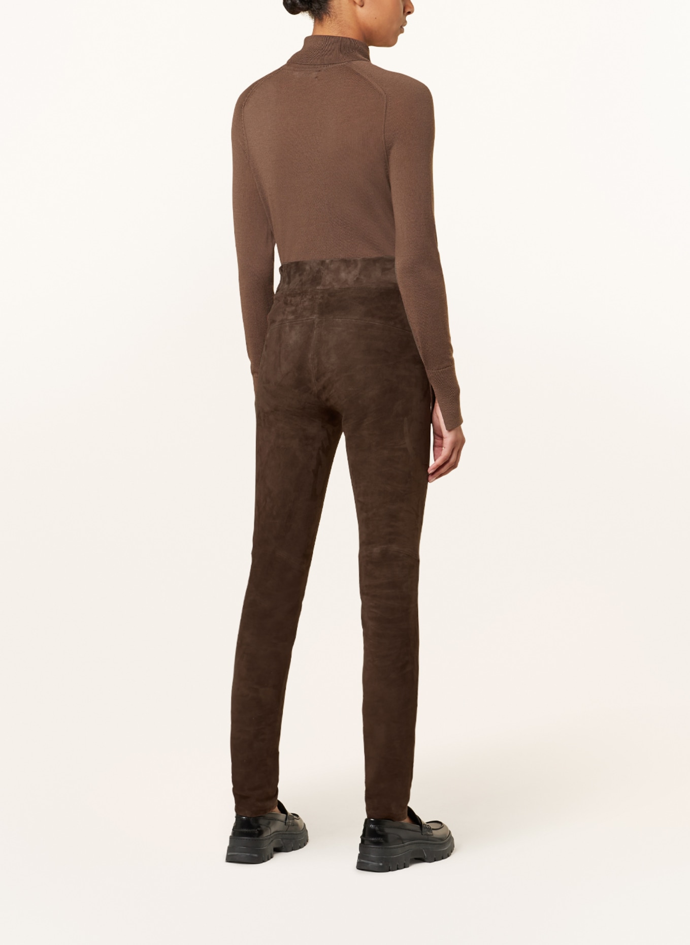 STUDIO AR Leather leggings EDEN, Color: BROWN (Image 3)