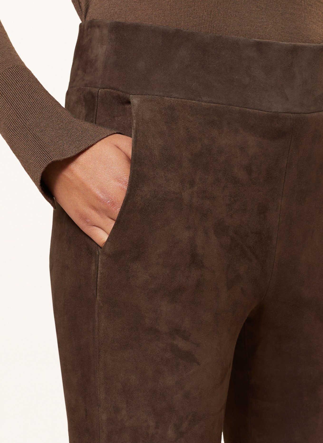 STUDIO AR Leather leggings EDEN, Color: BROWN (Image 5)