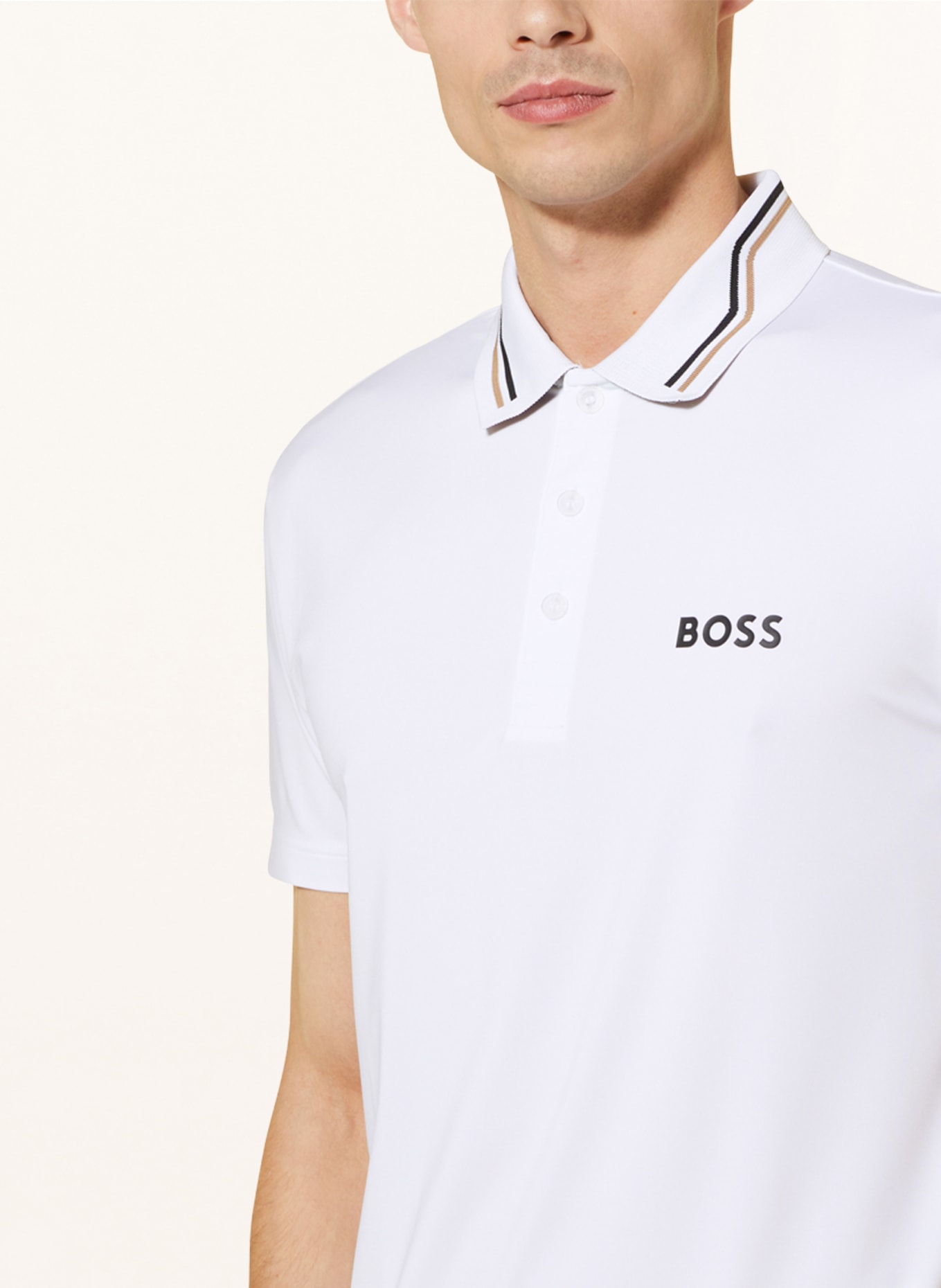 BOSS Funktions-Poloshirt PADDYTECH, Farbe: WEISS (Bild 4)