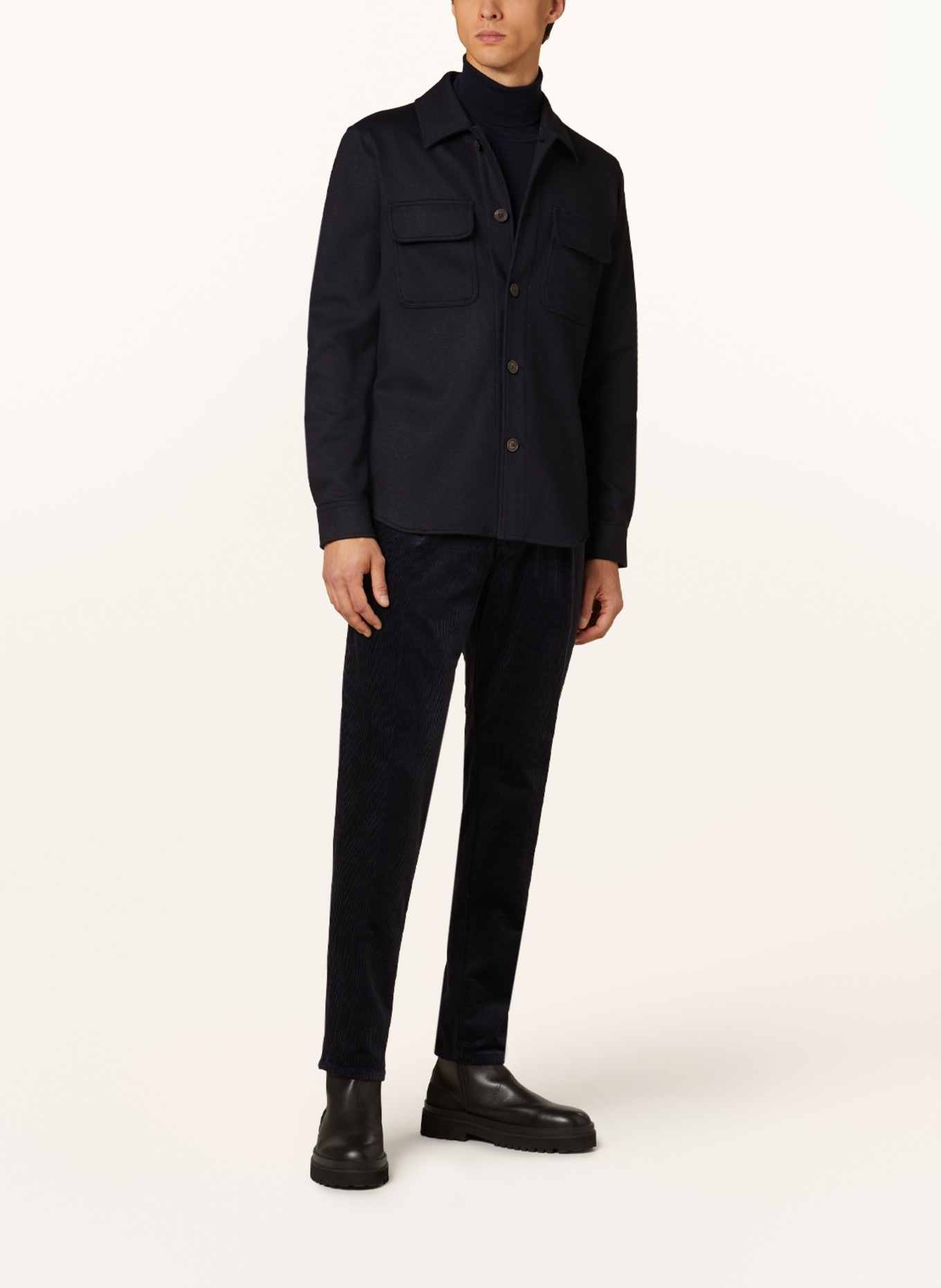 MAC Corduroy trousers ALEX tapered fit, Color: DARK BLUE (Image 2)