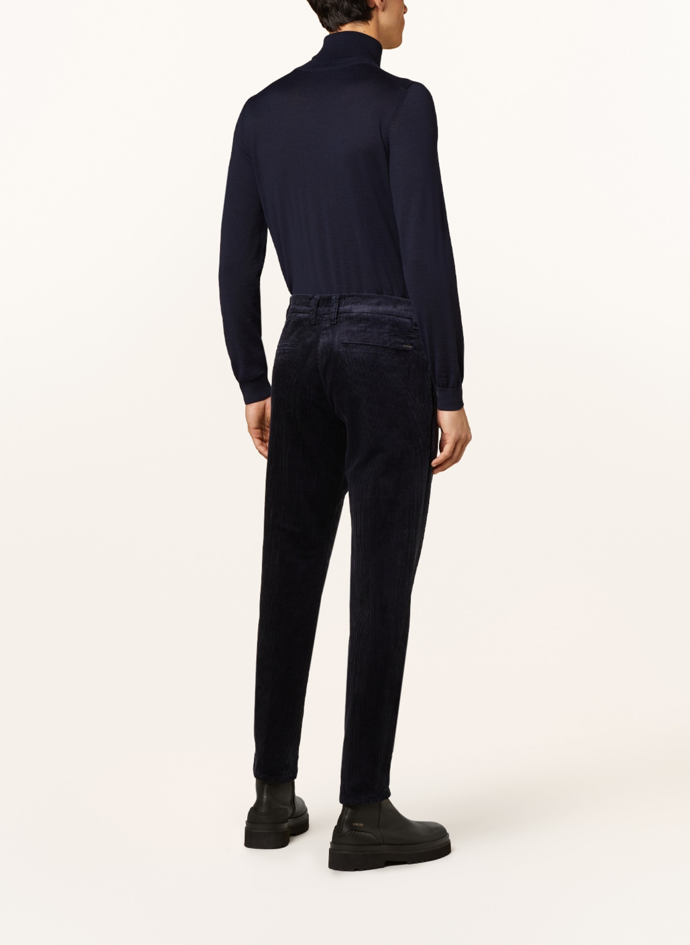 MAC Corduroy trousers ALEX tapered fit, Color: DARK BLUE (Image 3)