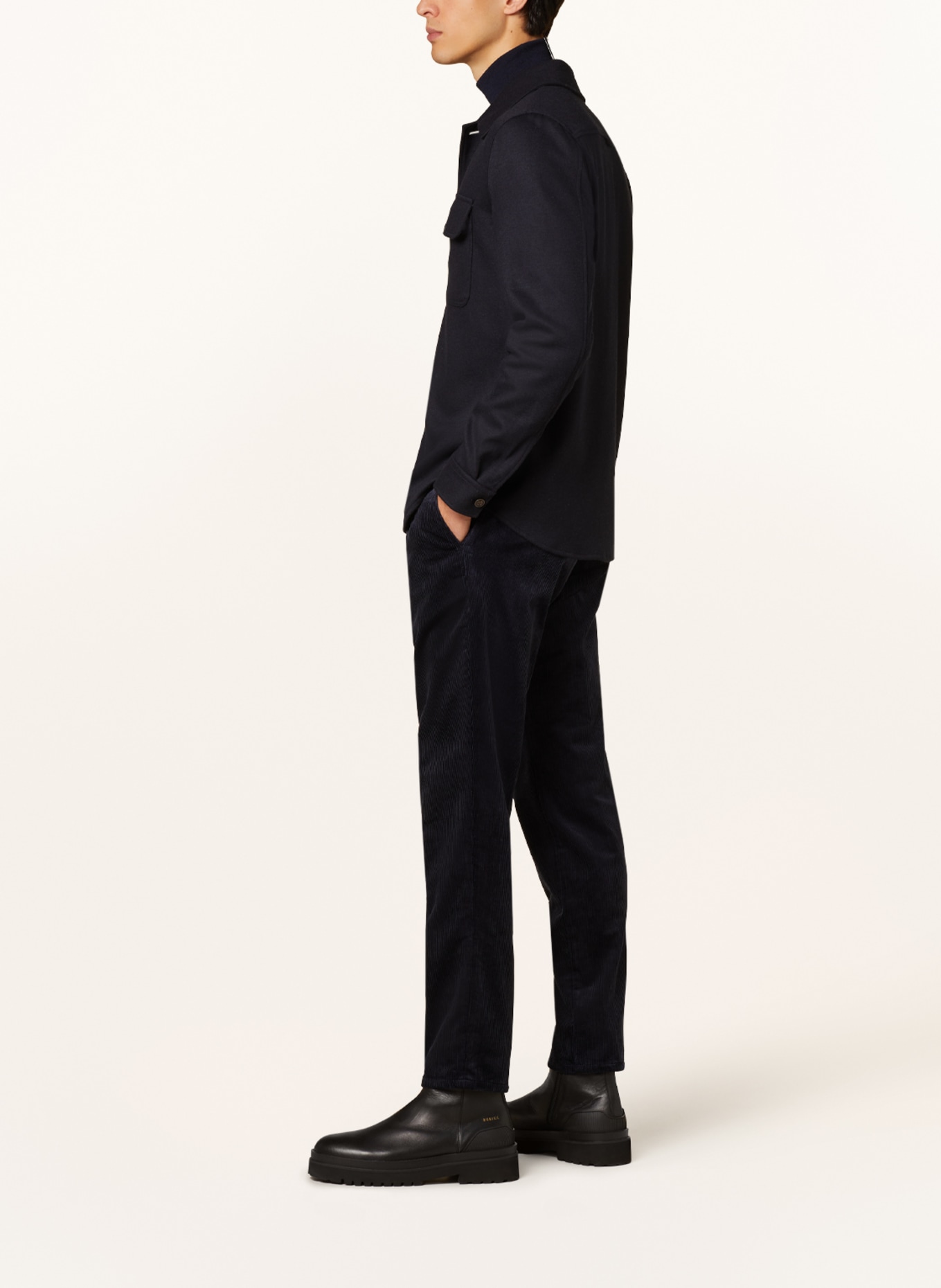 MAC Corduroy trousers ALEX tapered fit, Color: DARK BLUE (Image 4)