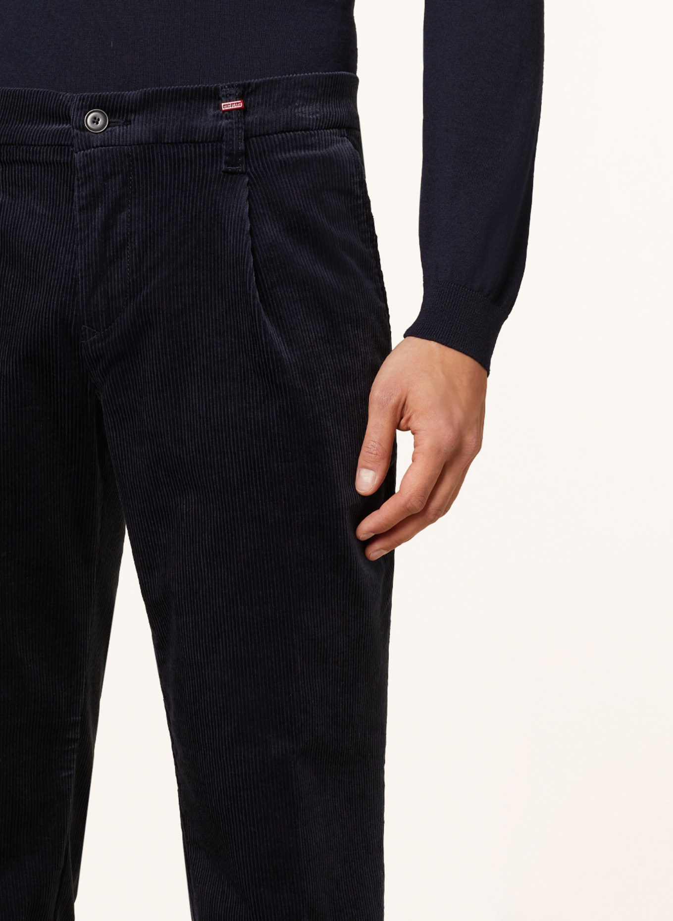MAC Spodnie sztruksowe ALEX tapered fit, Kolor: GRANATOWY (Obrazek 5)
