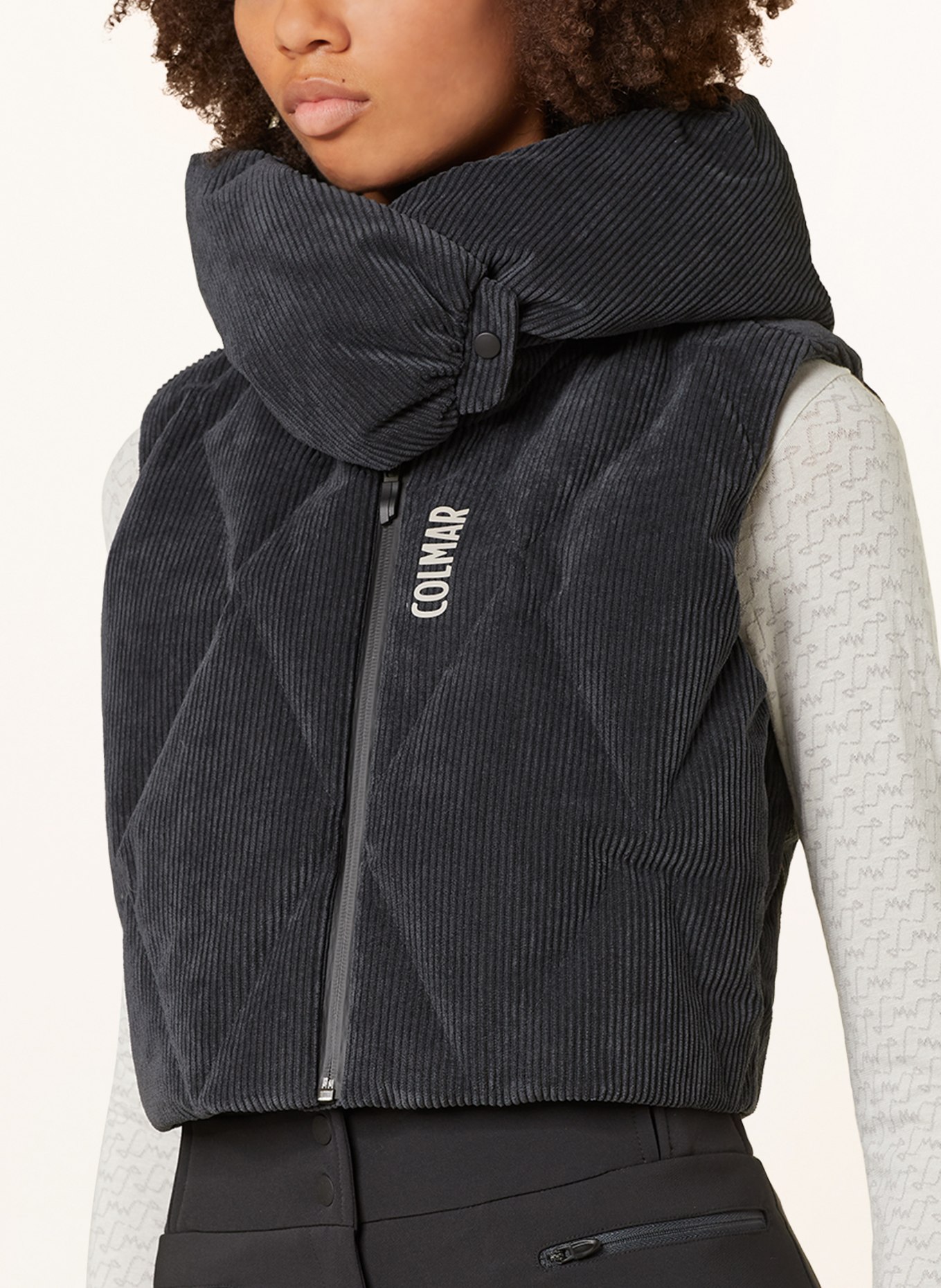 COLMAR Ski vest made of corduroy, Color: BLACK (Image 5)
