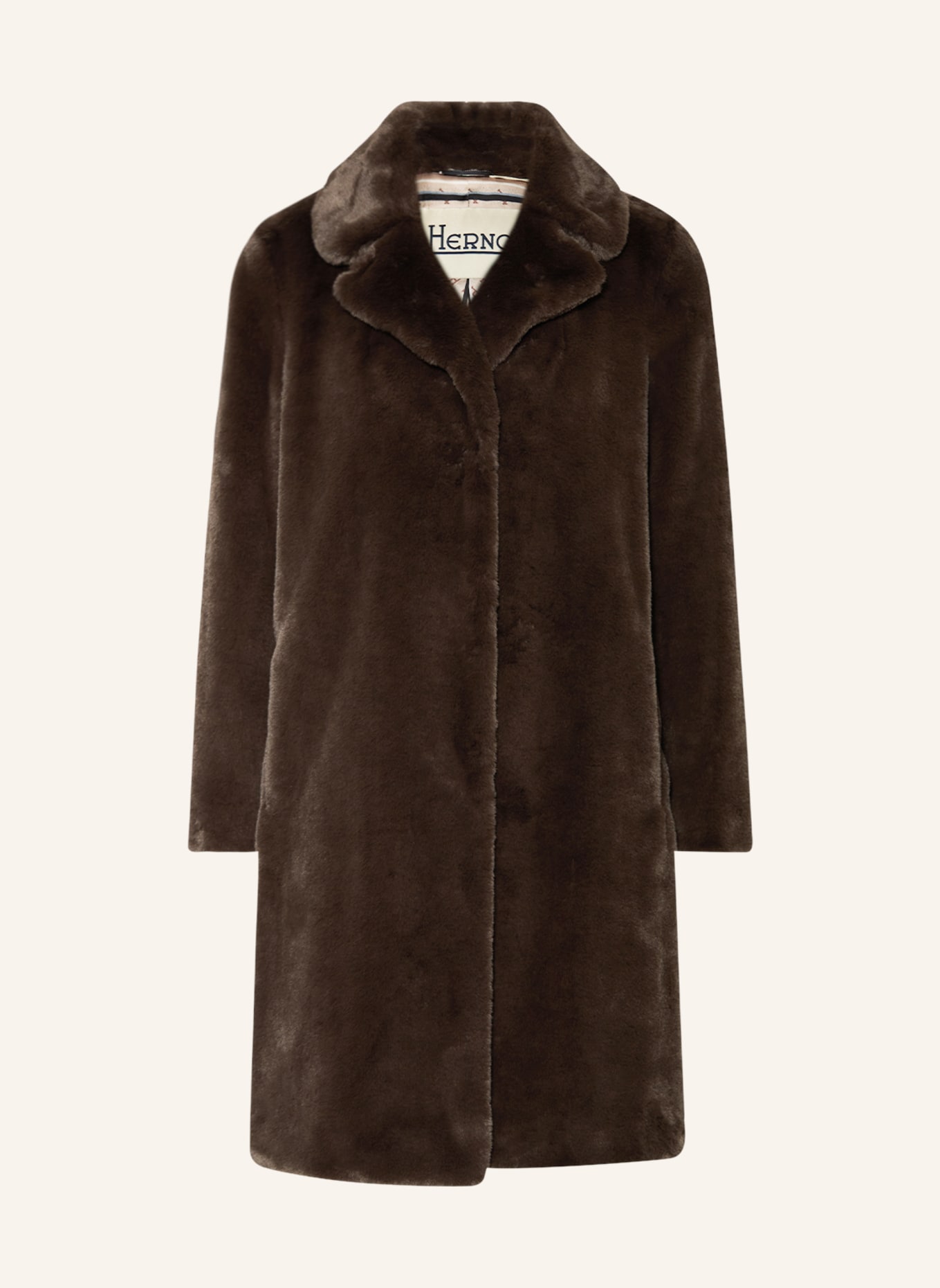 HERNO Faux fur coat, Color: DARK BROWN (Image 1)