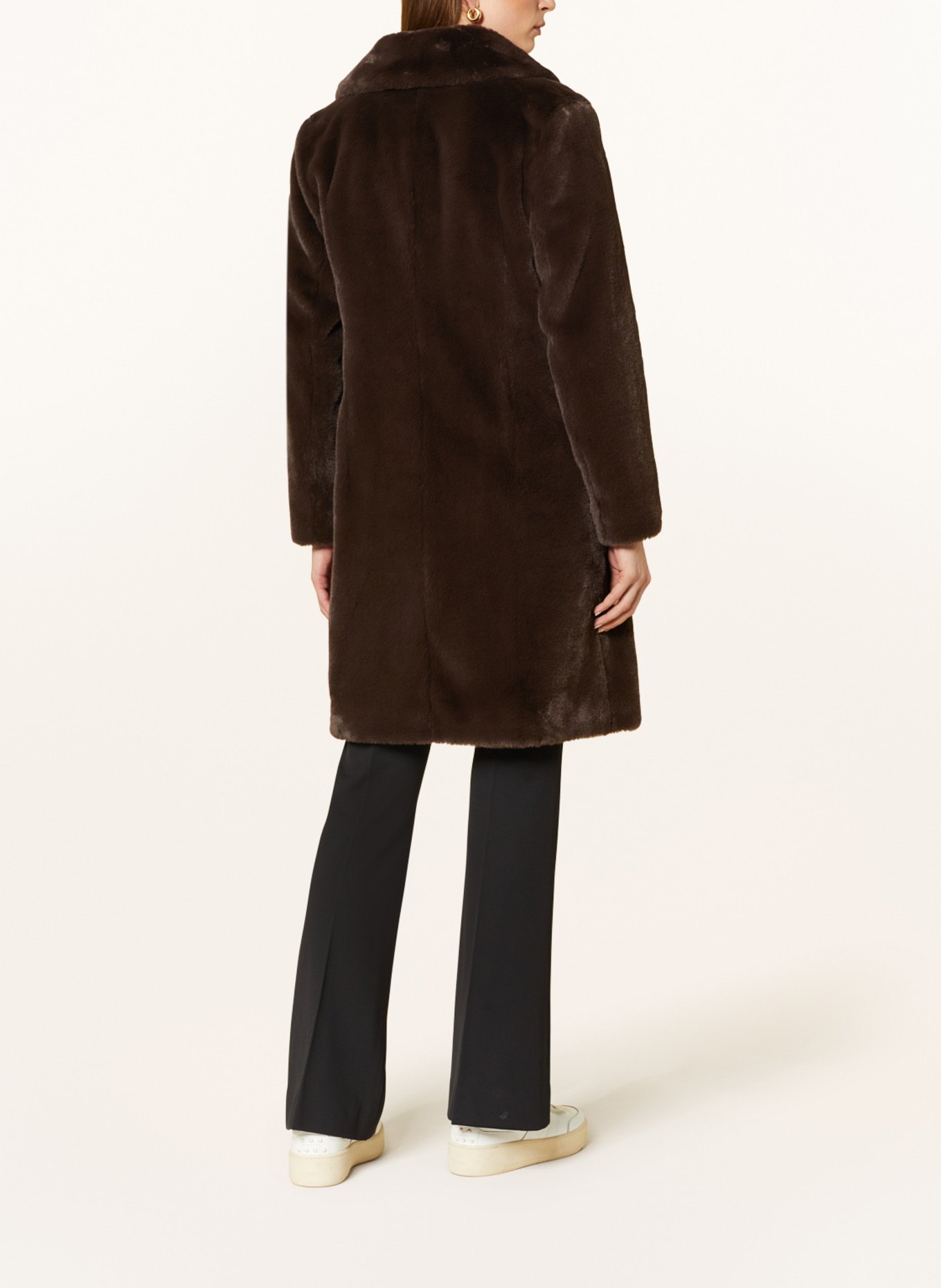 HERNO Faux fur coat, Color: DARK BROWN (Image 3)