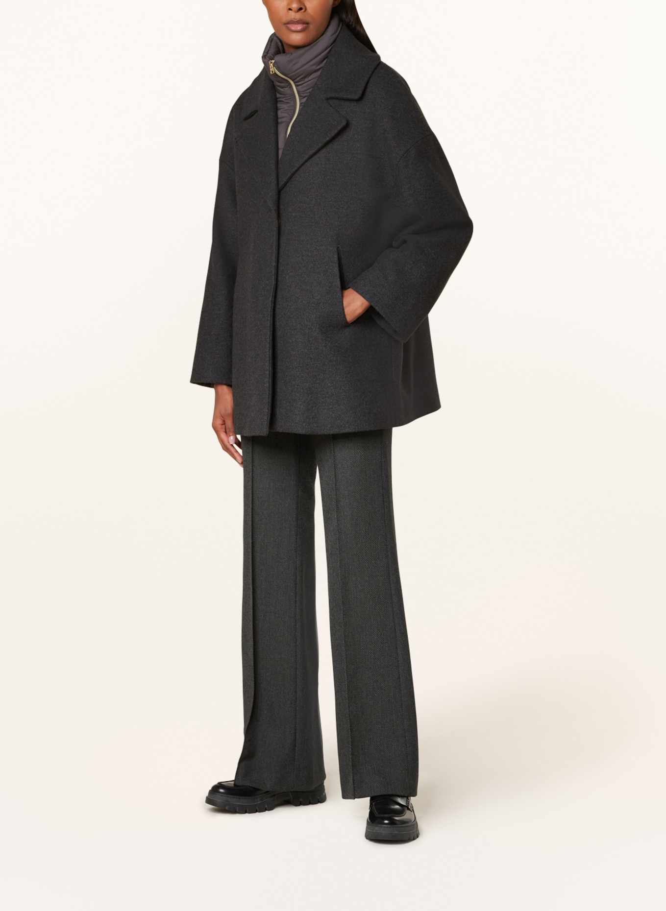 HERNO Pea coat, Color: DARK GRAY (Image 2)