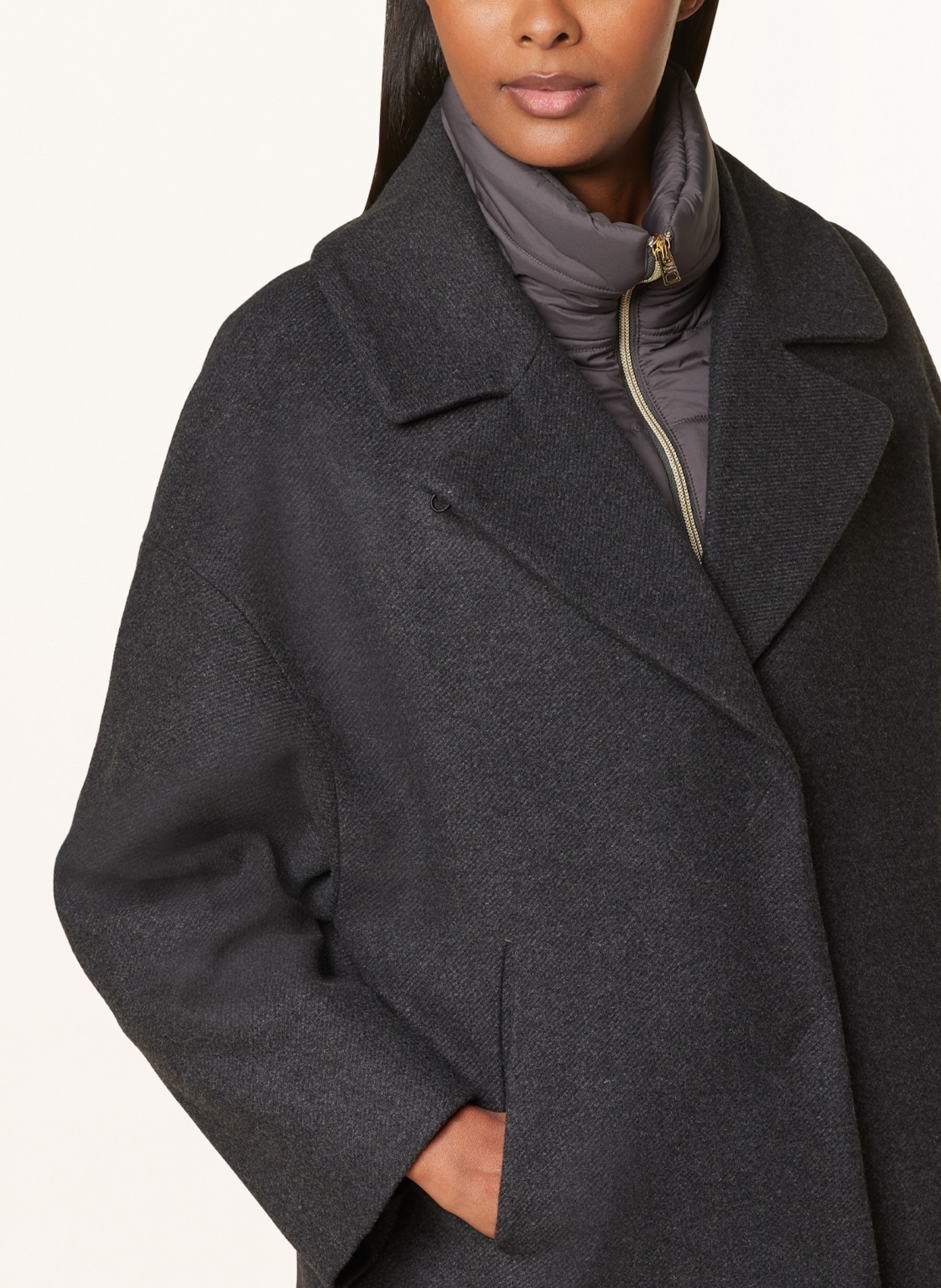HERNO Pea coat, Color: DARK GRAY (Image 4)