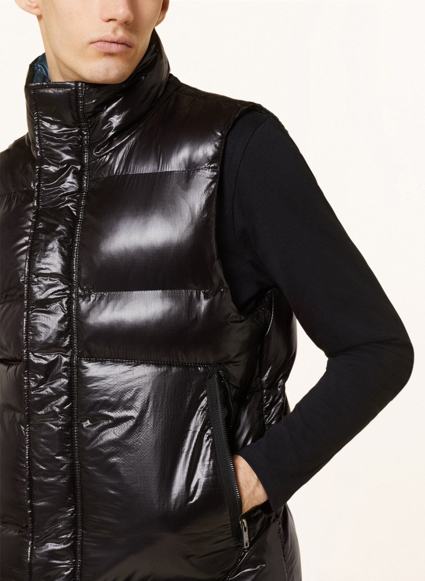 BOSS Quilted vest ODAINA, Color: BLACK (Image 4)