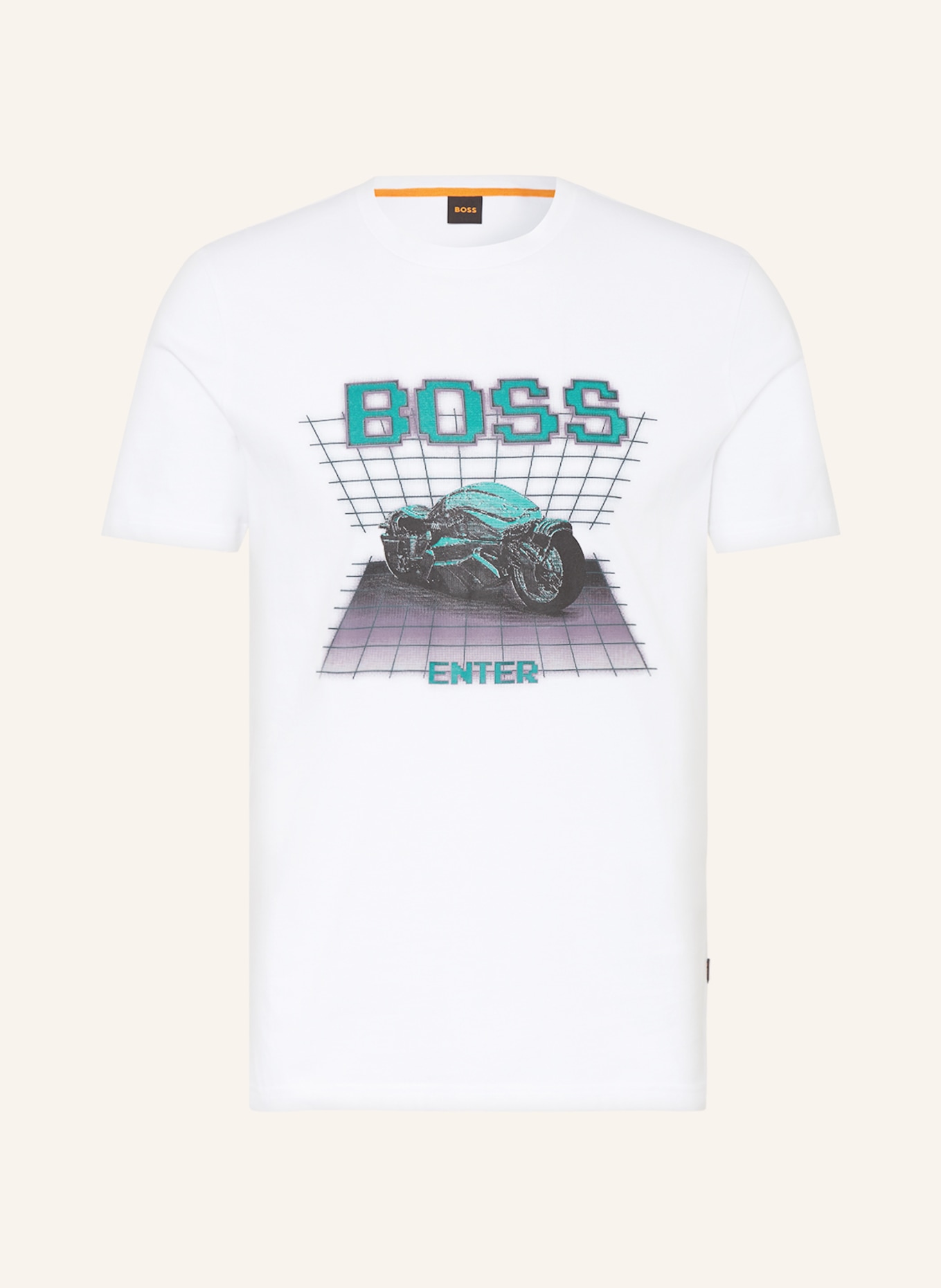 BOSS T-Shirt TEENTER, Farbe: WEISS/ GRÜN/ SCHWARZ (Bild 1)