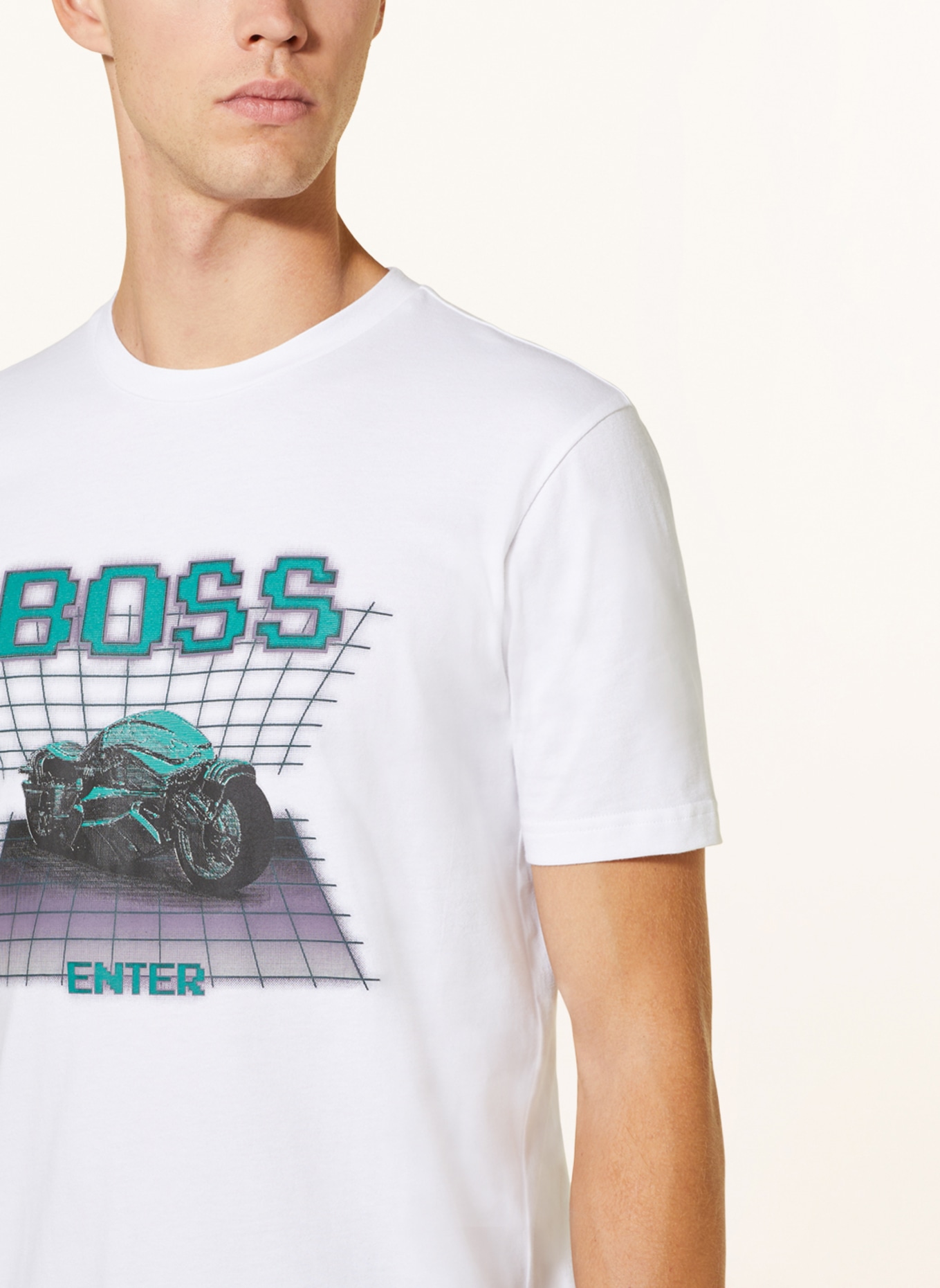 BOSS T-Shirt TEENTER, Farbe: WEISS/ GRÜN/ SCHWARZ (Bild 4)