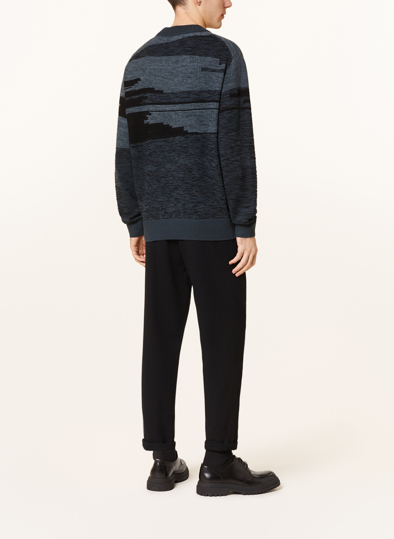 BOSS Sweater AGLITCH, Color: BLACK/ GRAY/ BLUE GRAY (Image 3)