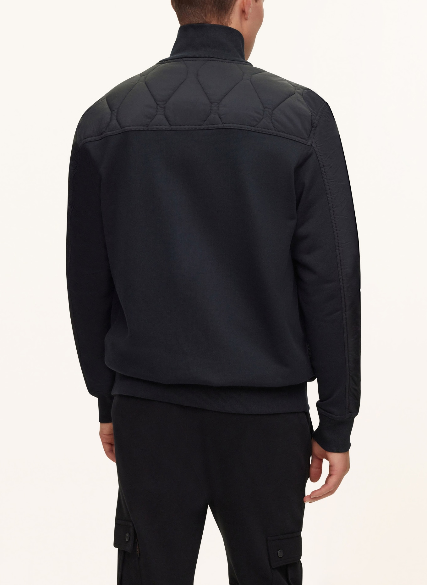 BOSS Bomber jacket ZEQUILT in mixed materials, Color: BLACK (Image 3)