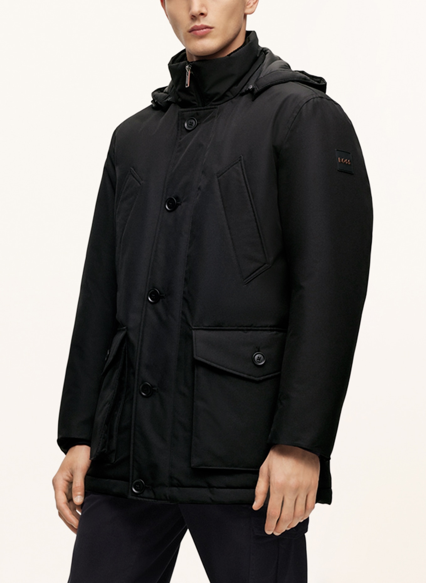 BOSS Parka OSIASS with detachable hood, Color: BLACK (Image 4)
