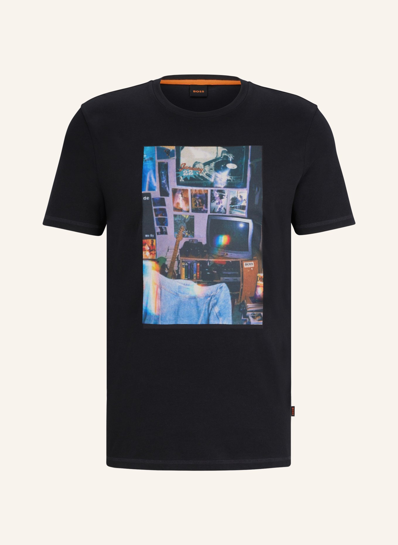 BOSS T-shirt TEMEMORY, Color: BLACK (Image 1)