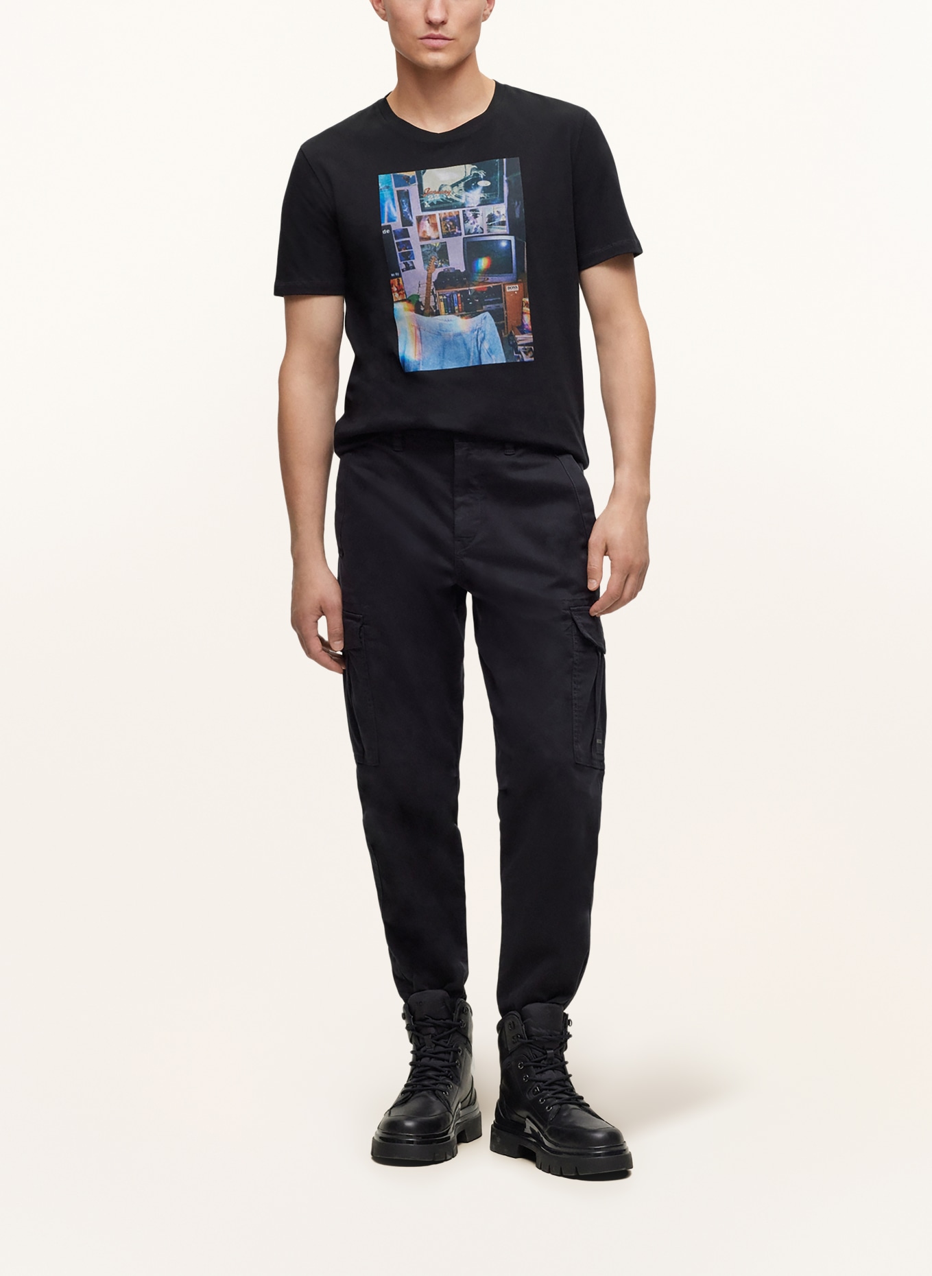 BOSS T-shirt TEMEMORY, Color: BLACK (Image 2)