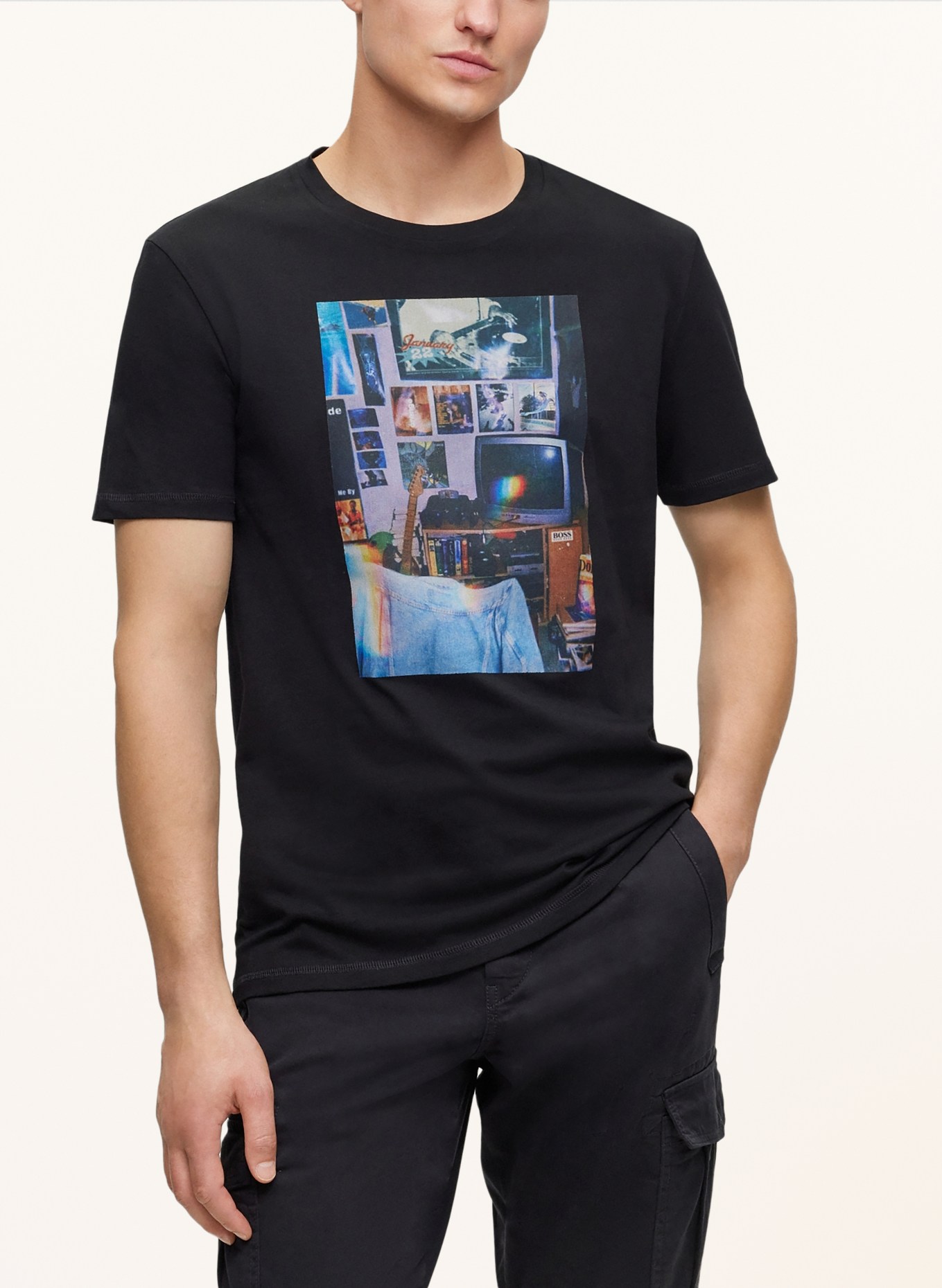 BOSS T-shirt TEMEMORY, Kolor: CZARNY (Obrazek 4)