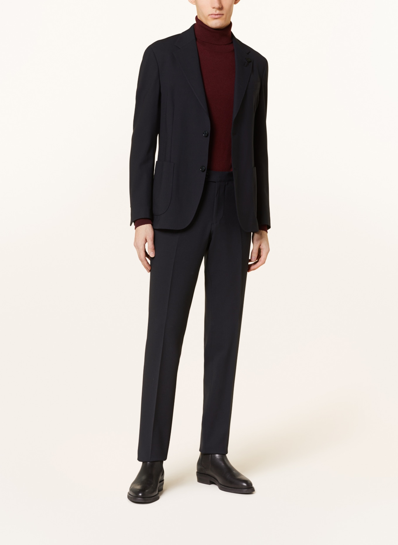 LARDINI Suit trousers slim fit, Color: DARK BLUE (Image 2)