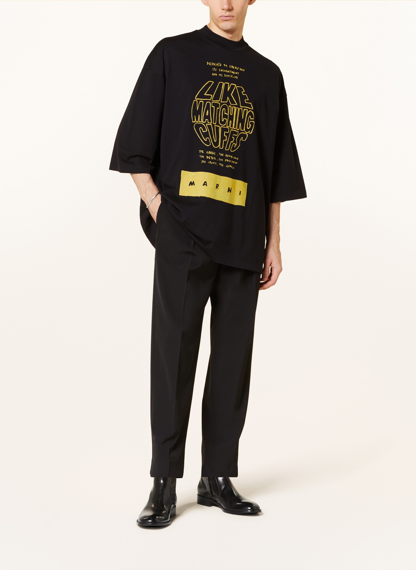 MARNI Oversized shirt, Color: YELLOW/ BLACK (Image 2)