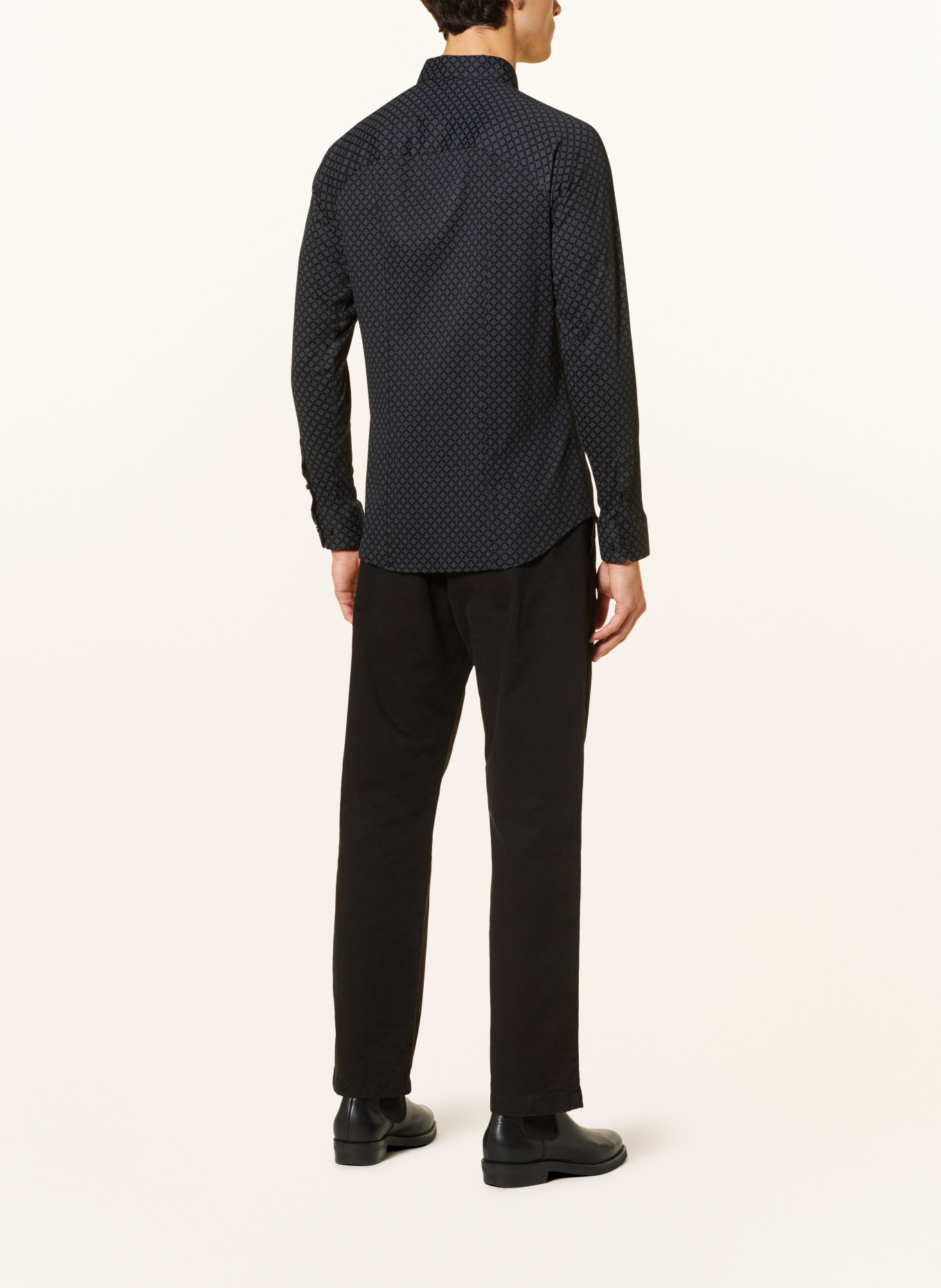 DESOTO Jerseyhemd Slim Fit, Farbe: SCHWARZ/ DUNKELGRAU (Bild 3)