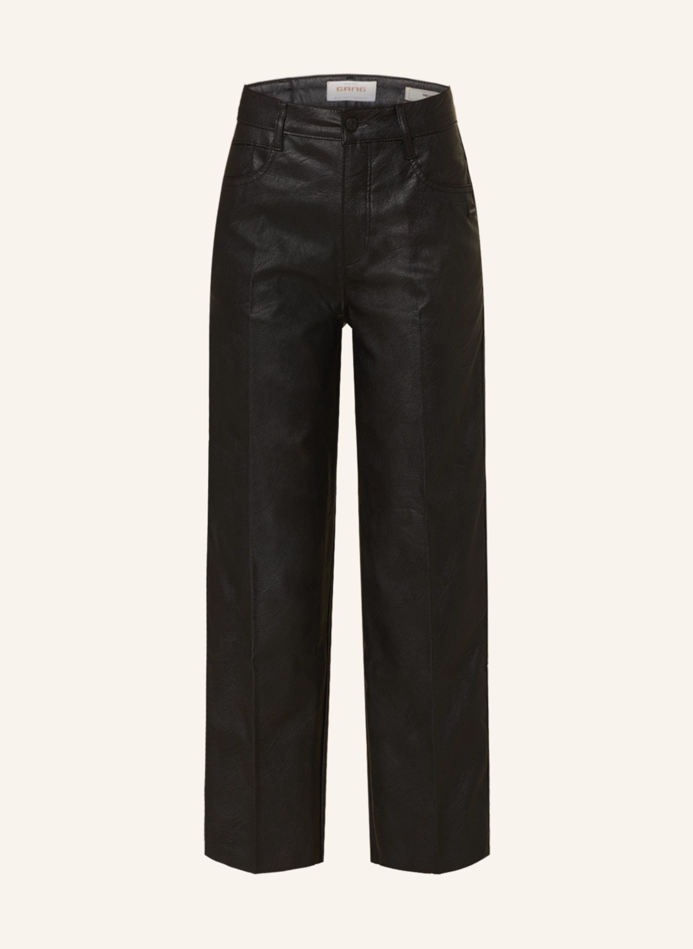 GANG 7/8 trousers CAROL in leather look, Color: BLACK (Image 1)