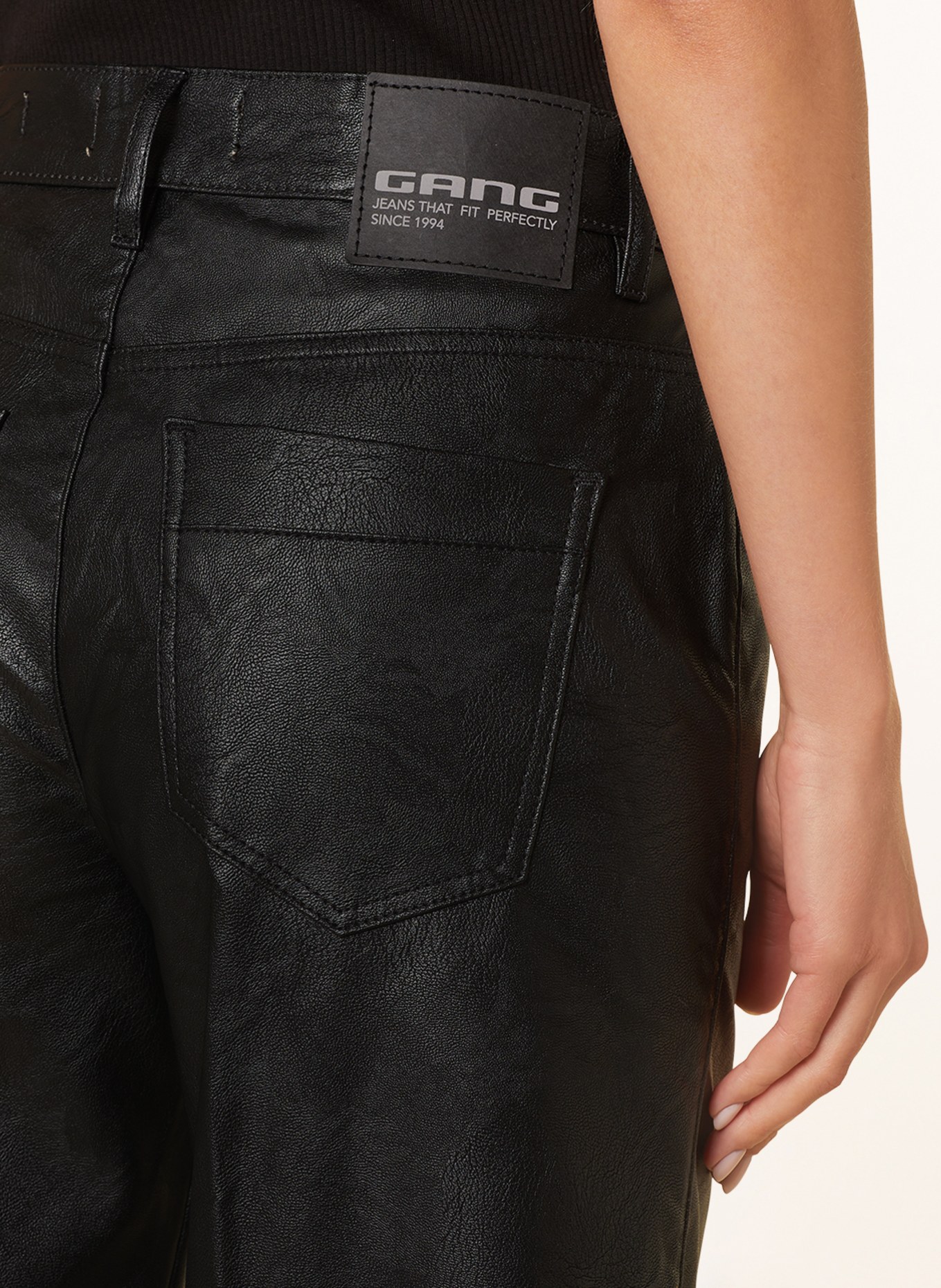 GANG 7/8 trousers CAROL in leather look, Color: BLACK (Image 5)