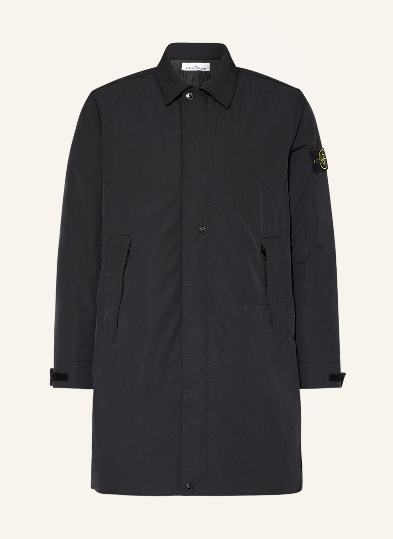 STONE ISLAND Coat with Primaloft® insulation, Color: BLACK (Image 1)