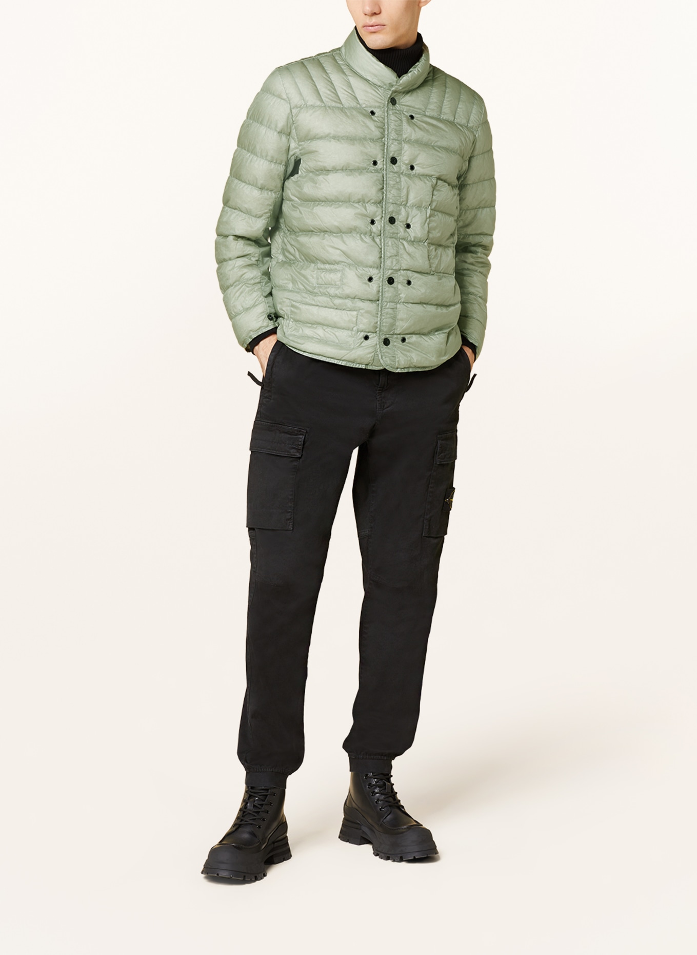 STONE ISLAND 2-in-1 down jacket, Color: DARK GREEN/ LIGHT GREEN (Image 4)