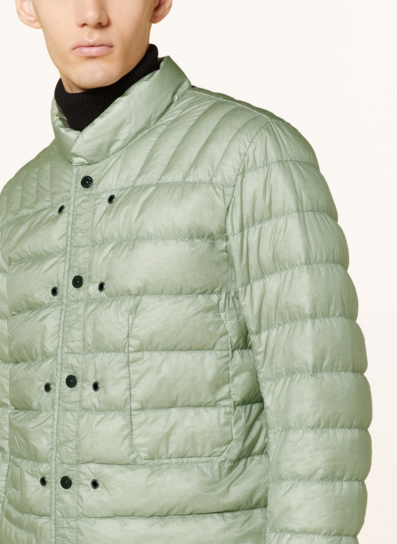 STONE ISLAND 2-in-1 down jacket, Color: DARK GREEN/ LIGHT GREEN (Image 6)