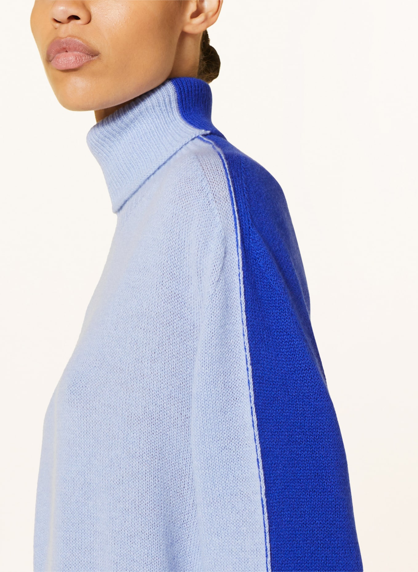 DSQUARED2 Turtleneck sweater with cashmere, Color: LIGHT BLUE/ BLUE (Image 4)