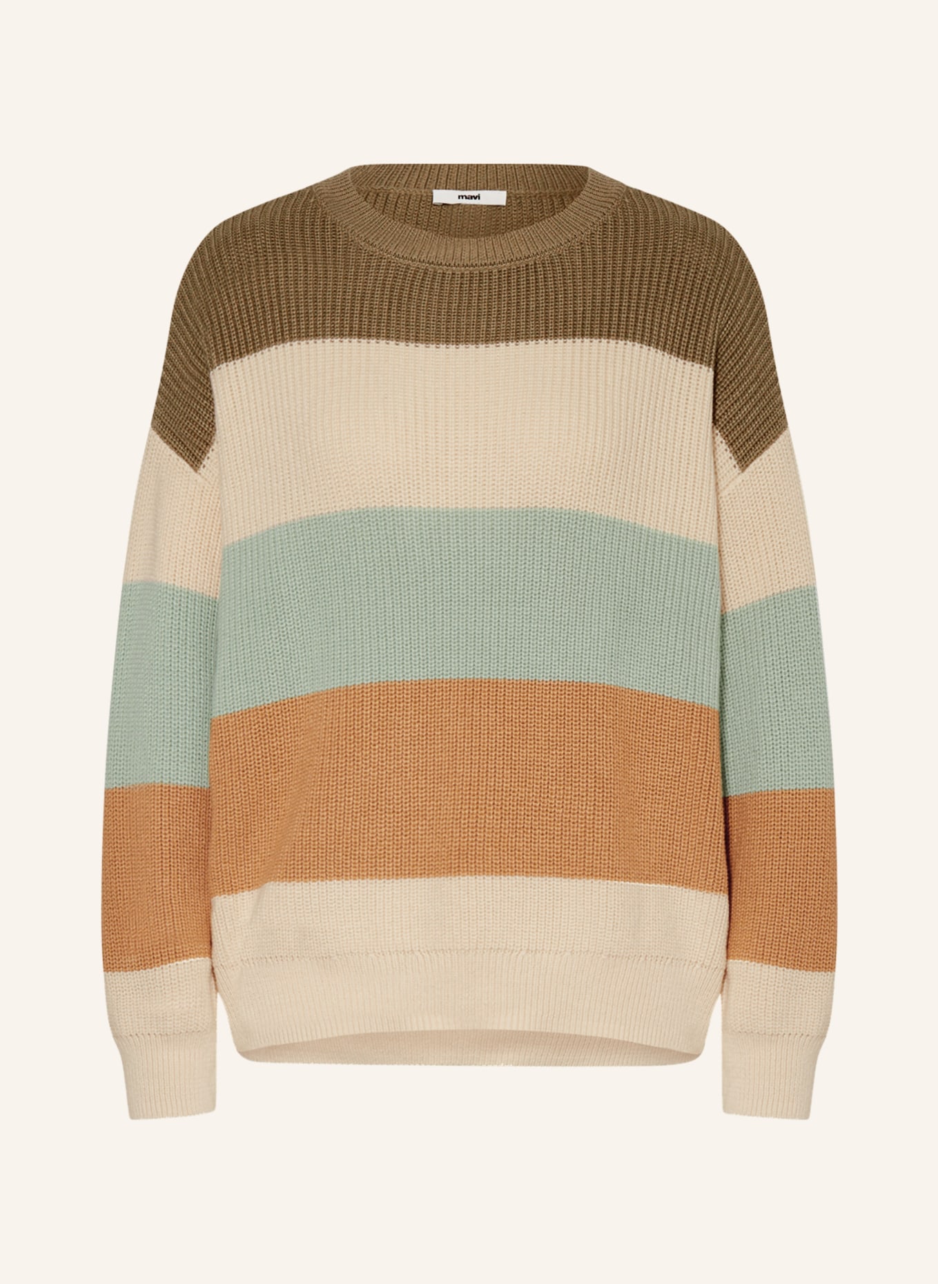 mavi Sweater, Color: GREEN/ CREAM/ BEIGE (Image 1)