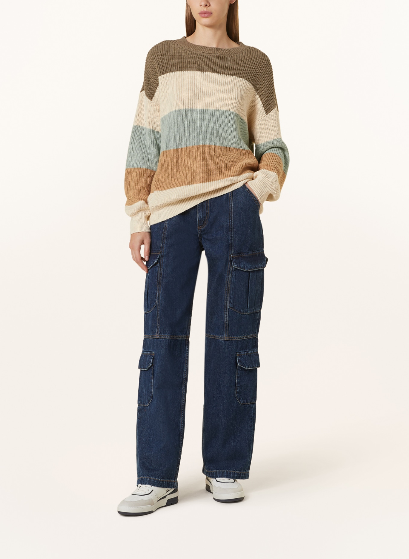 mavi Sweater, Color: GREEN/ CREAM/ BEIGE (Image 2)