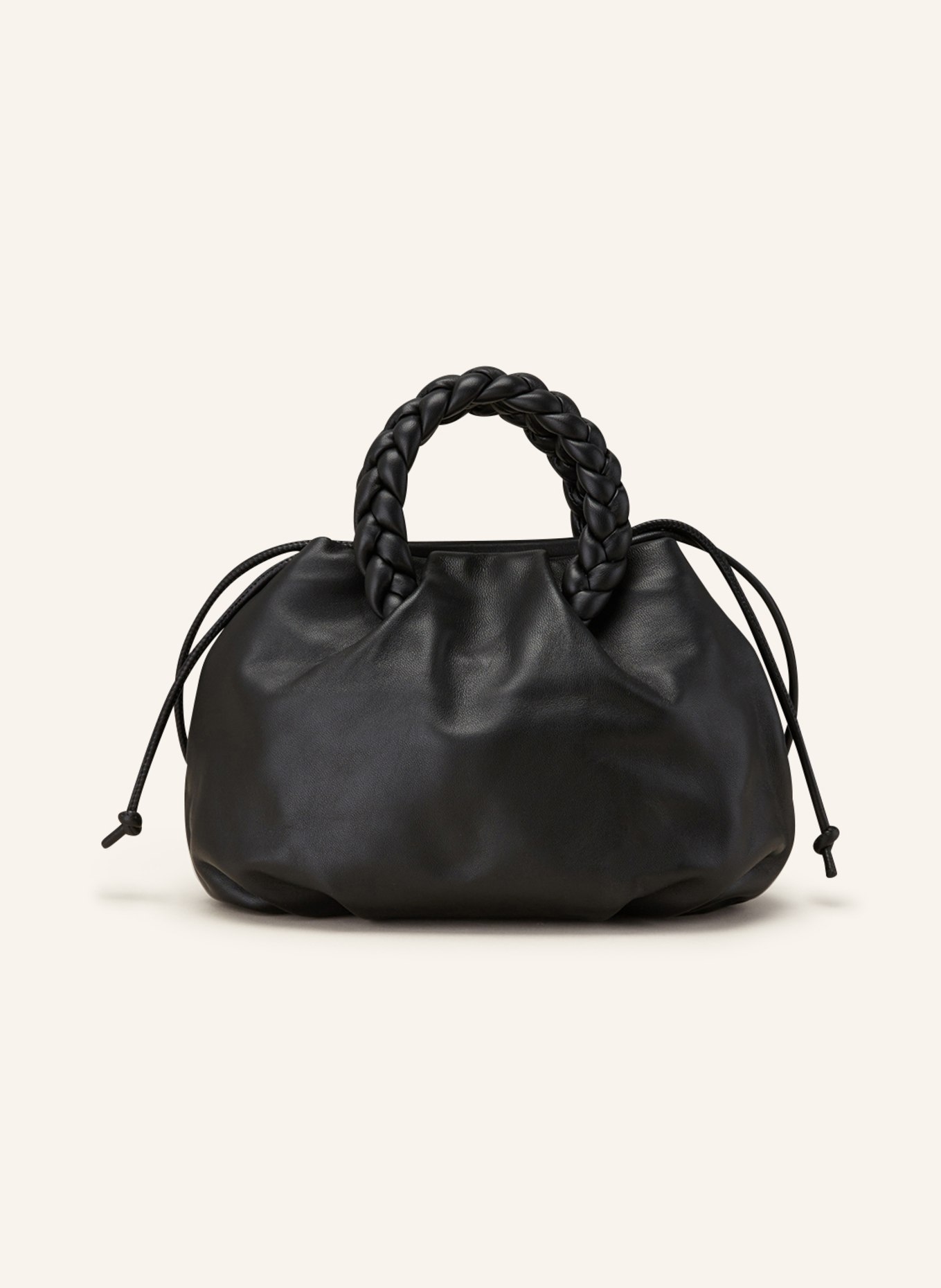 Hereu Medium Bombon Leather Crossbody Bag in Black