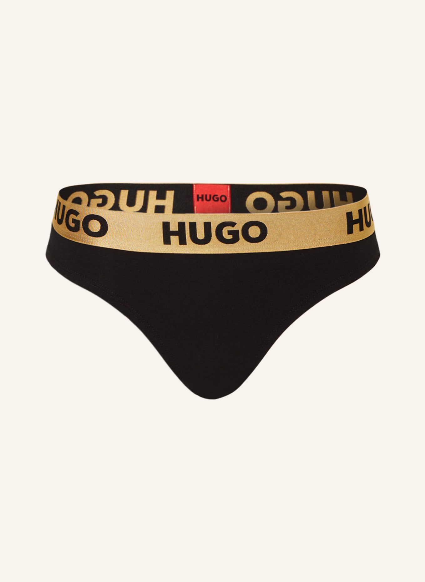 HUGO Thong, Color: BLACK/ GOLD (Image 1)