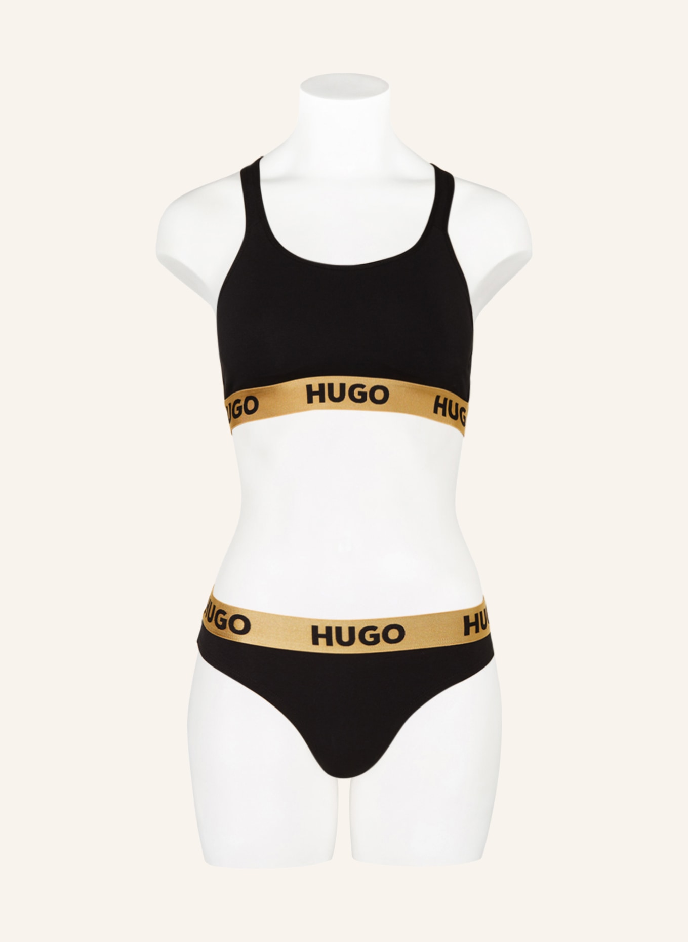 HUGO Thong, Color: BLACK/ GOLD (Image 2)