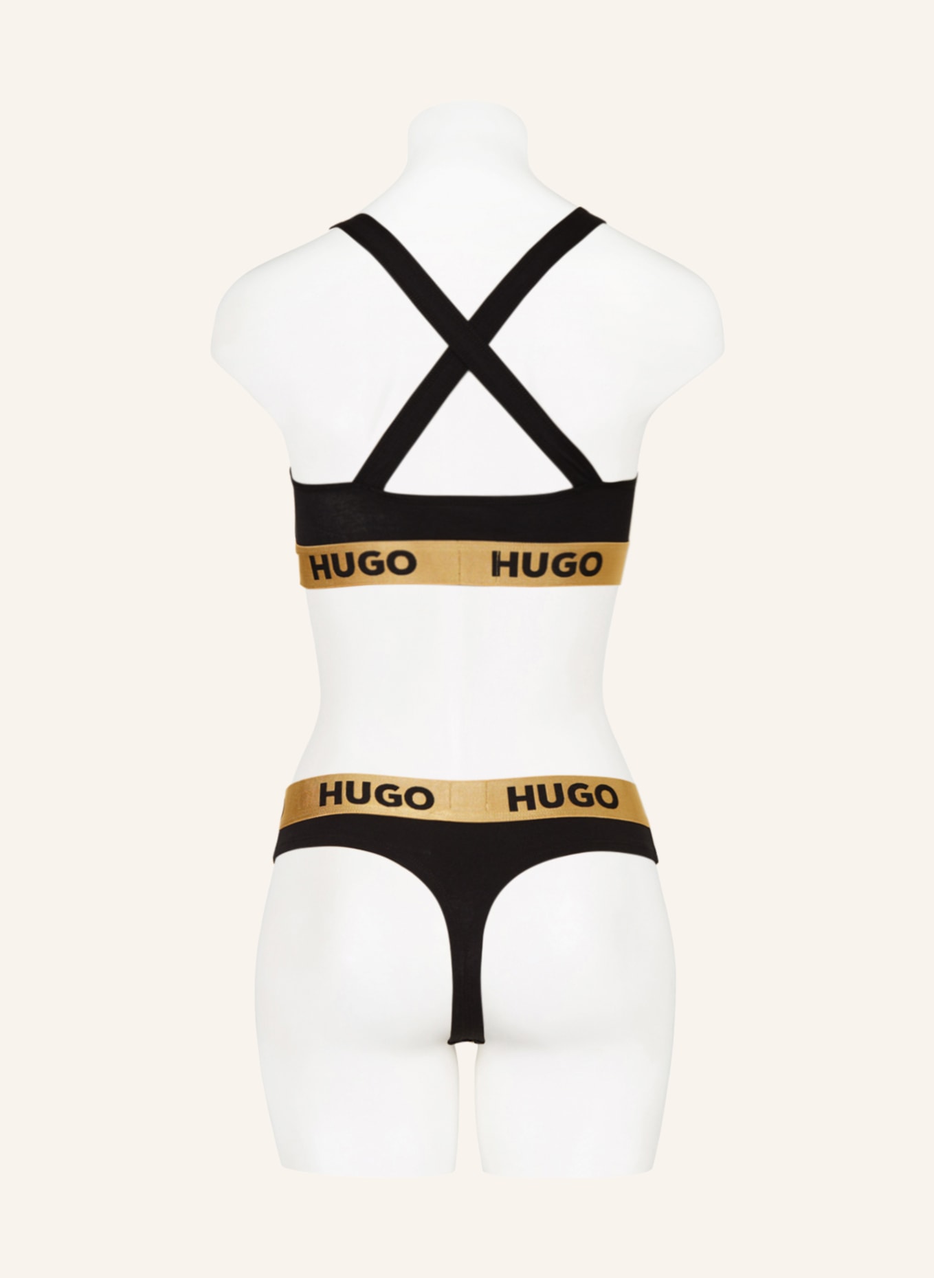 HUGO Thong, Color: BLACK/ GOLD (Image 3)