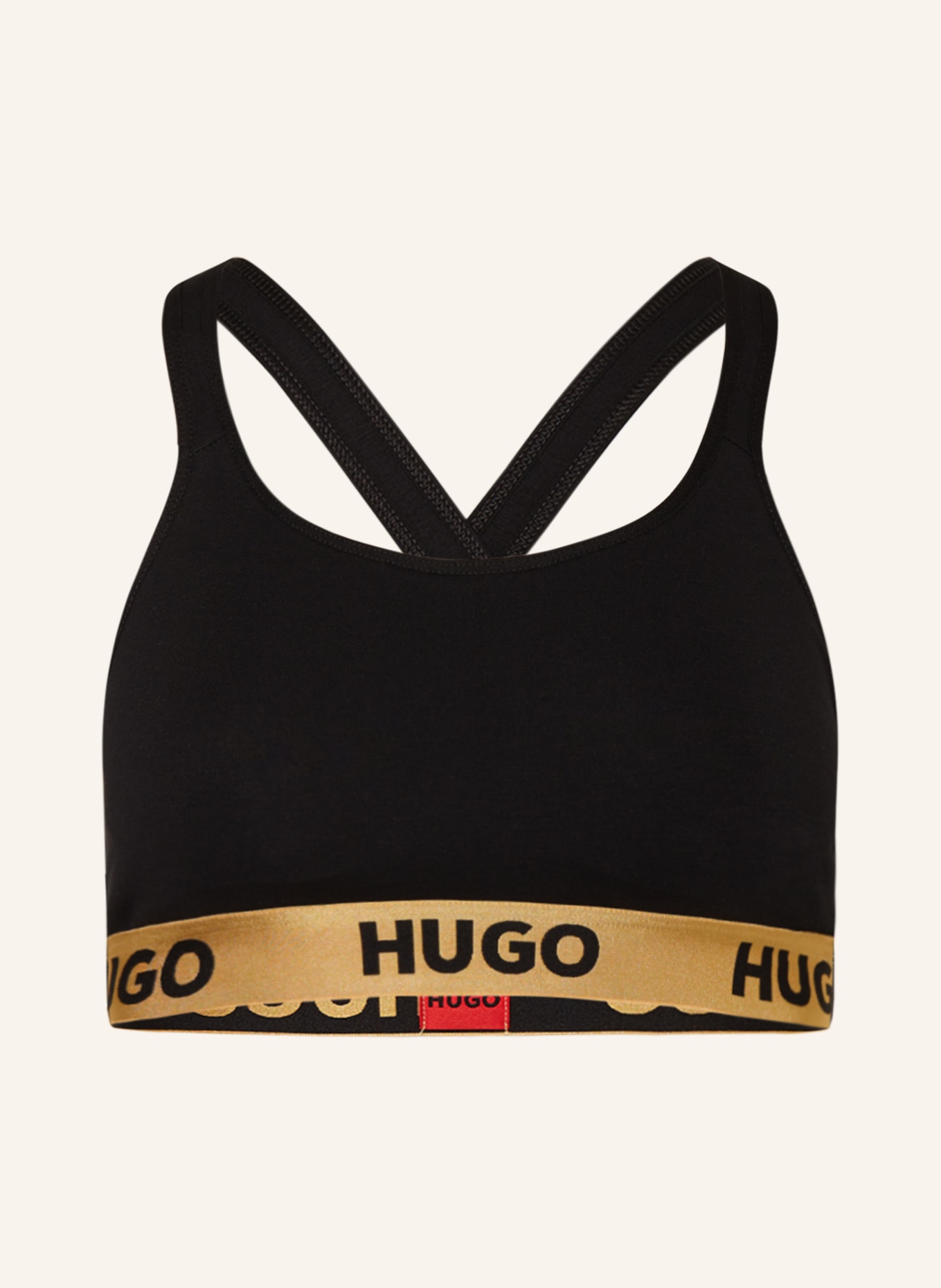 HUGO Bralette, Color: BLACK/ GOLD (Image 1)