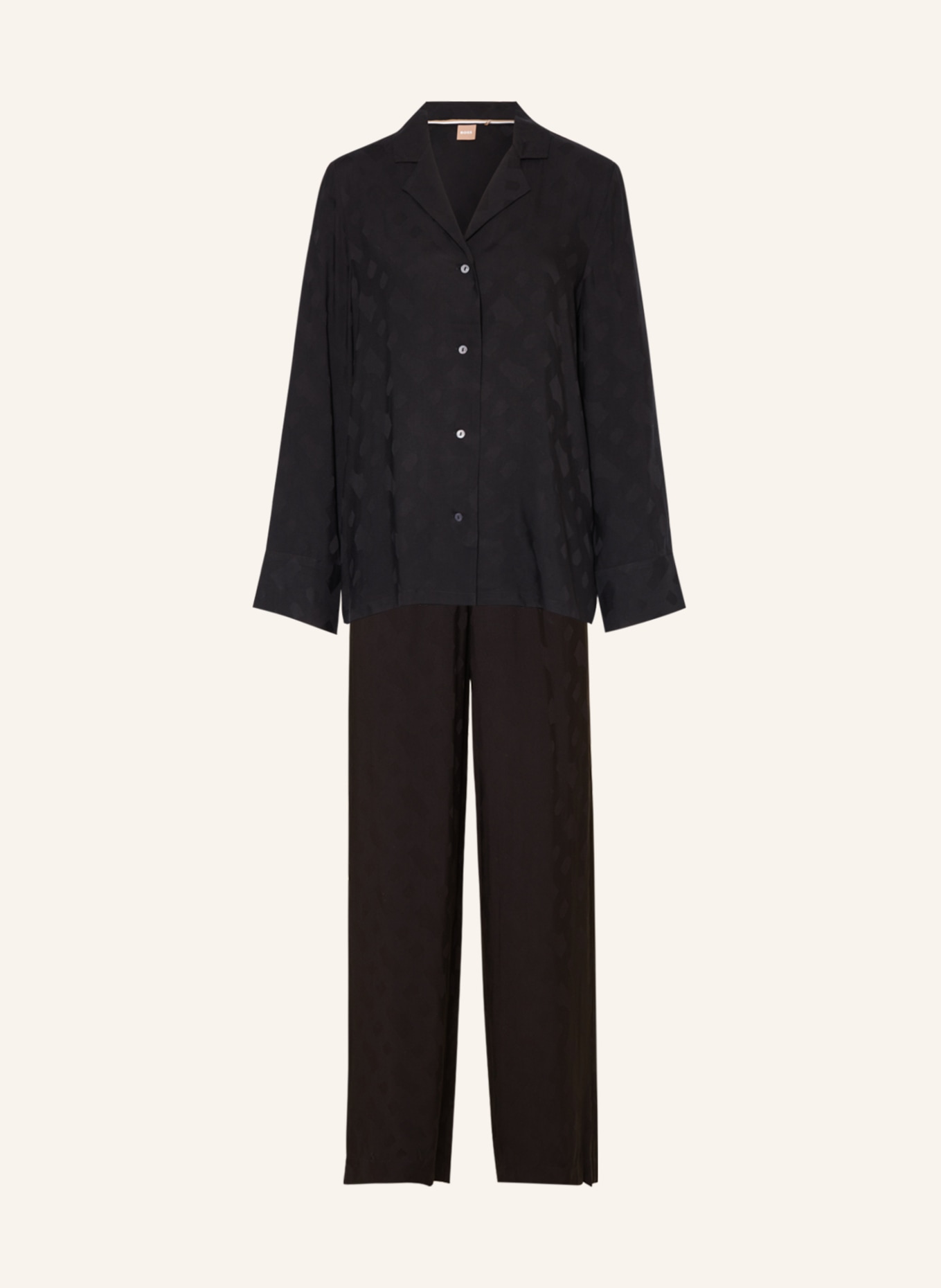 BOSS Pajamas SEASONAL in satin, Color: BLACK (Image 1)