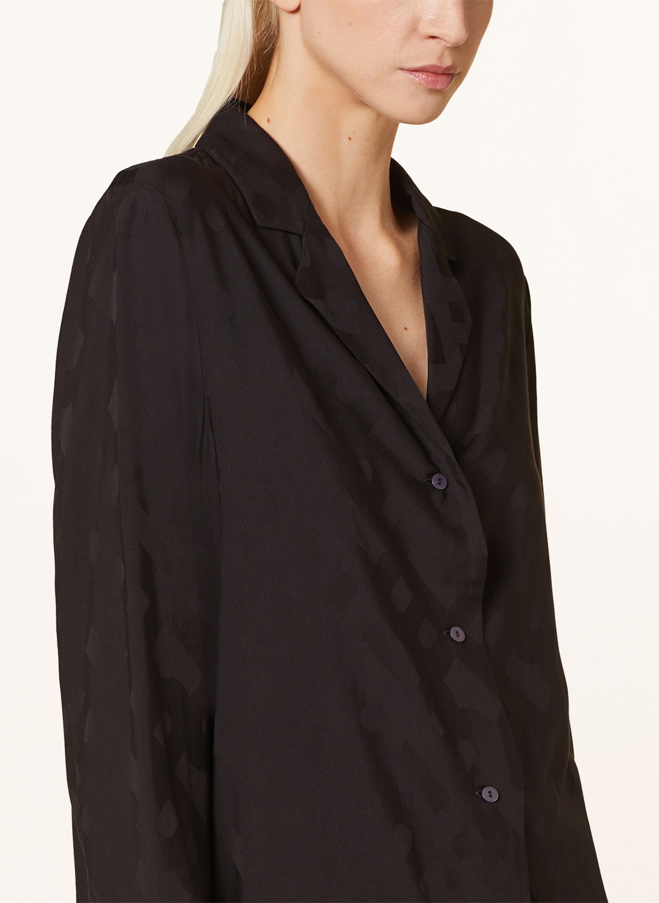 BOSS Pajamas SEASONAL in satin, Color: BLACK (Image 5)