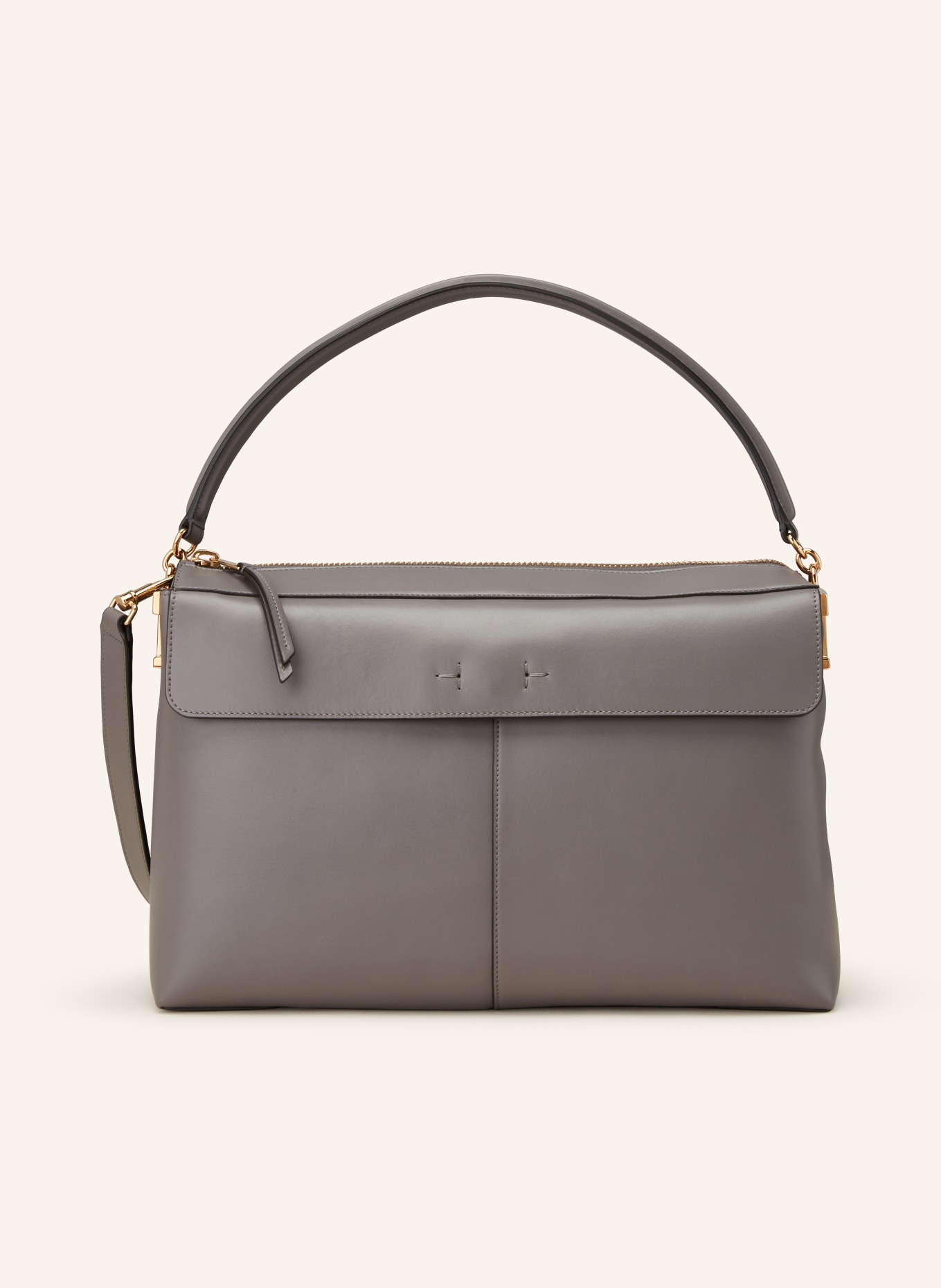 TOD'S Handbag T-CASE BOSTON, Color: GRAY/ GOLD/ TAUPE (Image 1)