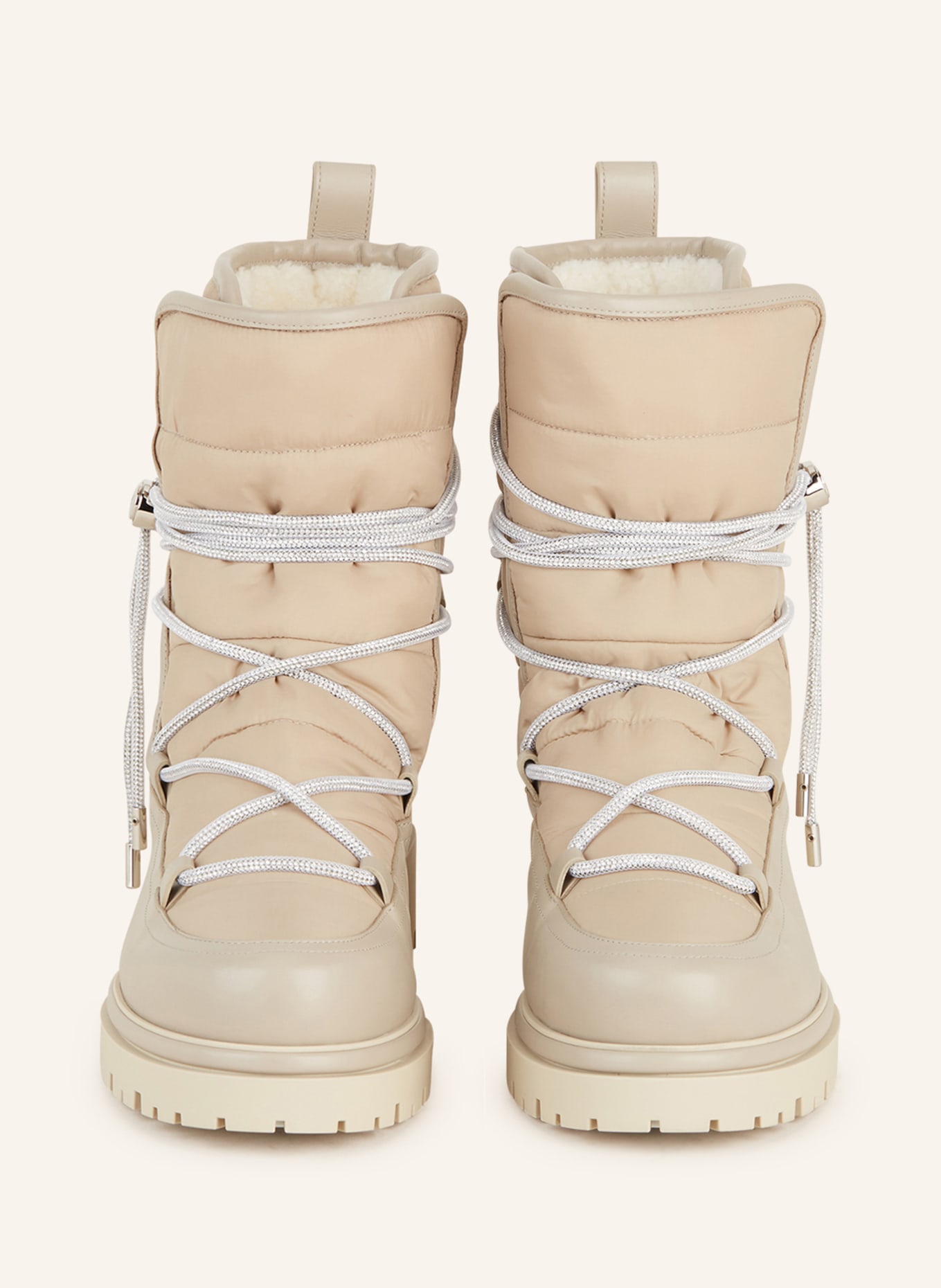 RENE CAOVILLA Lace-up boots ASPEN, Color: BEIGE (Image 3)