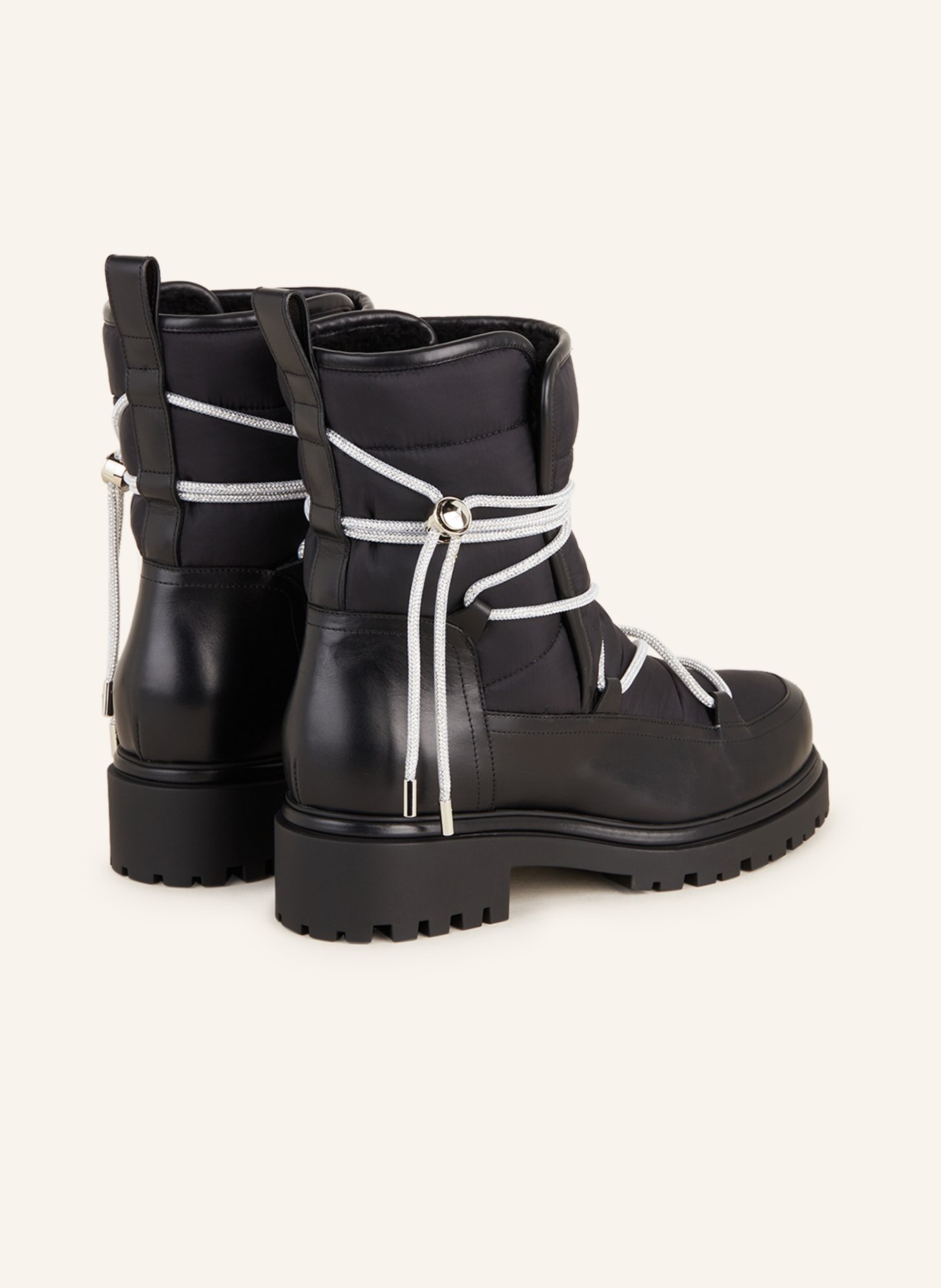 RENE CAOVILLA Boots ASPEN with decorative gems, Color: BLACK (Image 2)