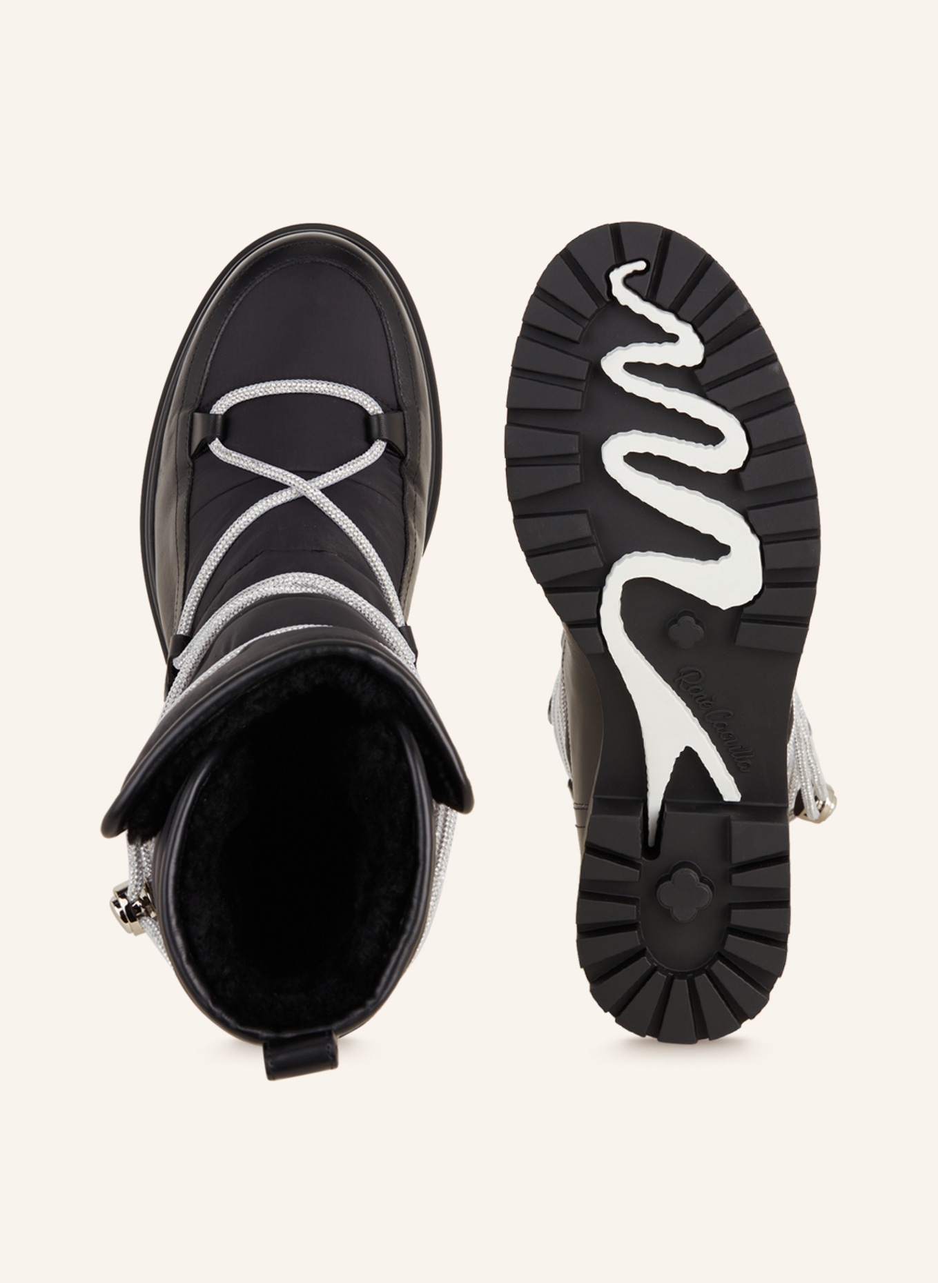 RENE CAOVILLA Boots ASPEN with decorative gems, Color: BLACK (Image 5)