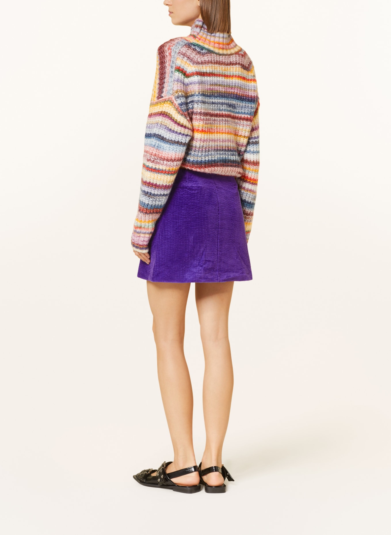GANNI Corduroy skirt, Color: PURPLE (Image 3)