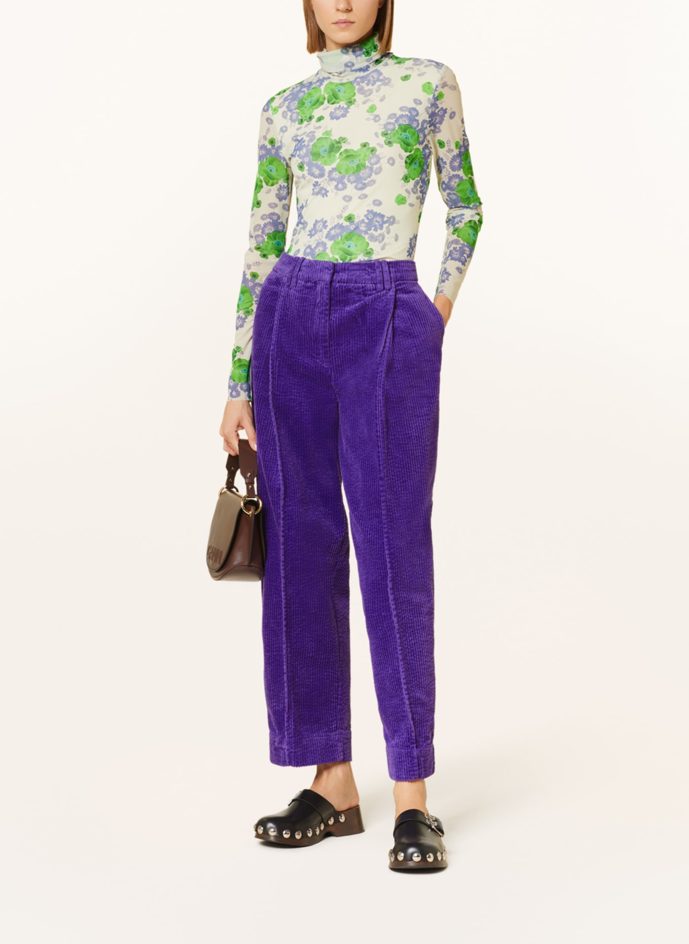 GANNI Corduroy trousers, Color: PURPLE (Image 2)