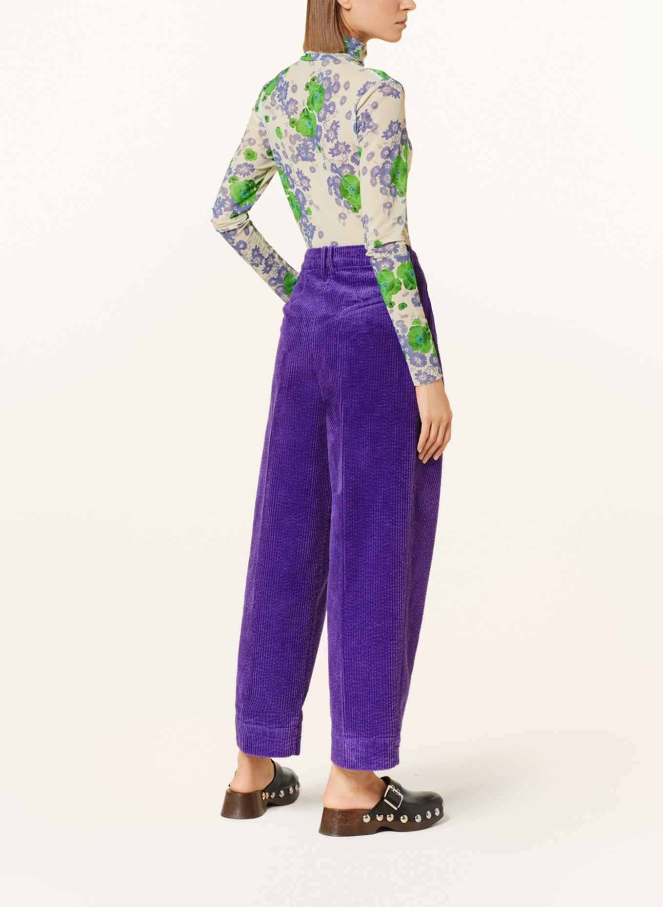 GANNI Corduroy trousers, Color: PURPLE (Image 3)