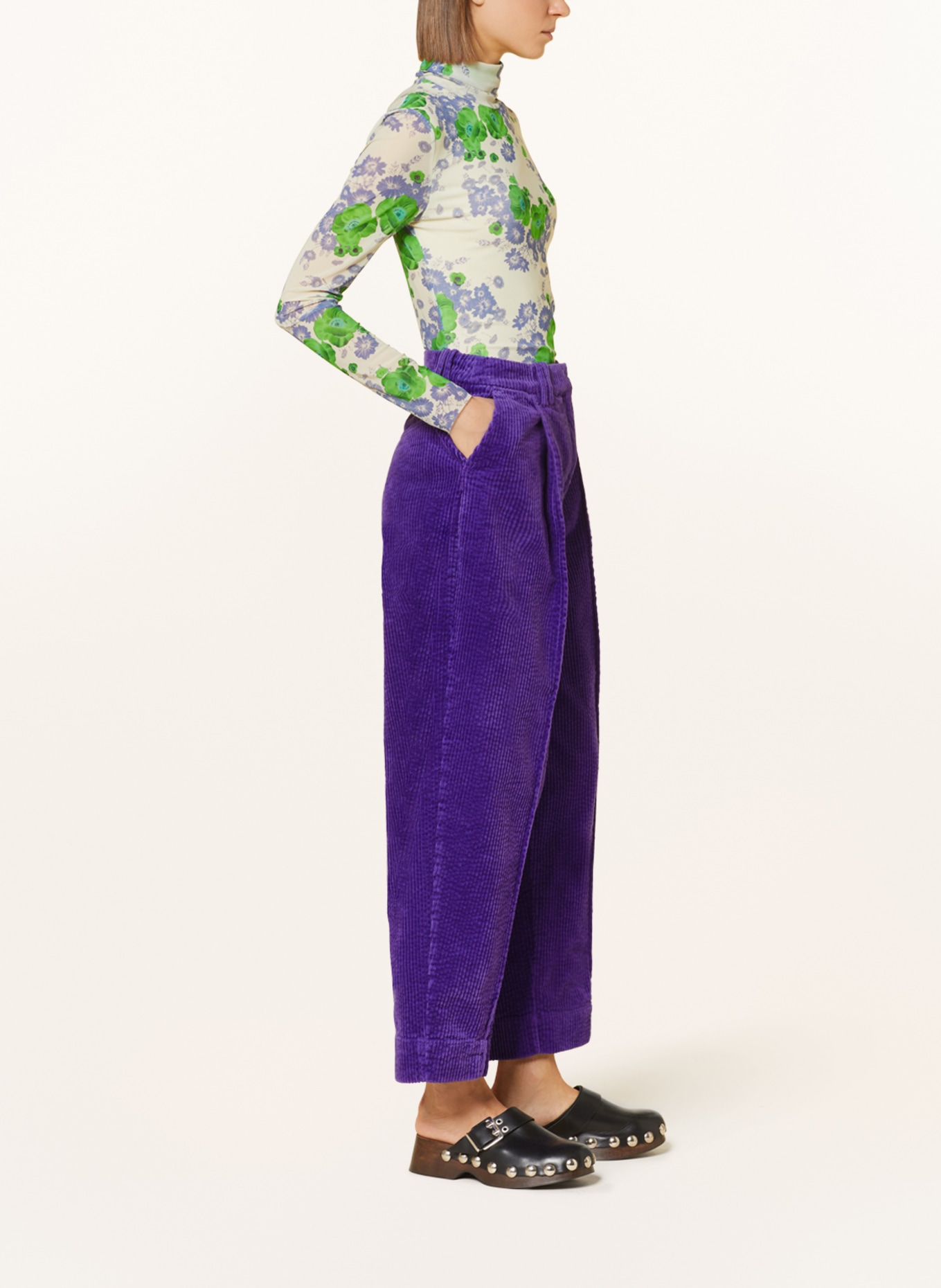 GANNI Corduroy trousers, Color: PURPLE (Image 4)