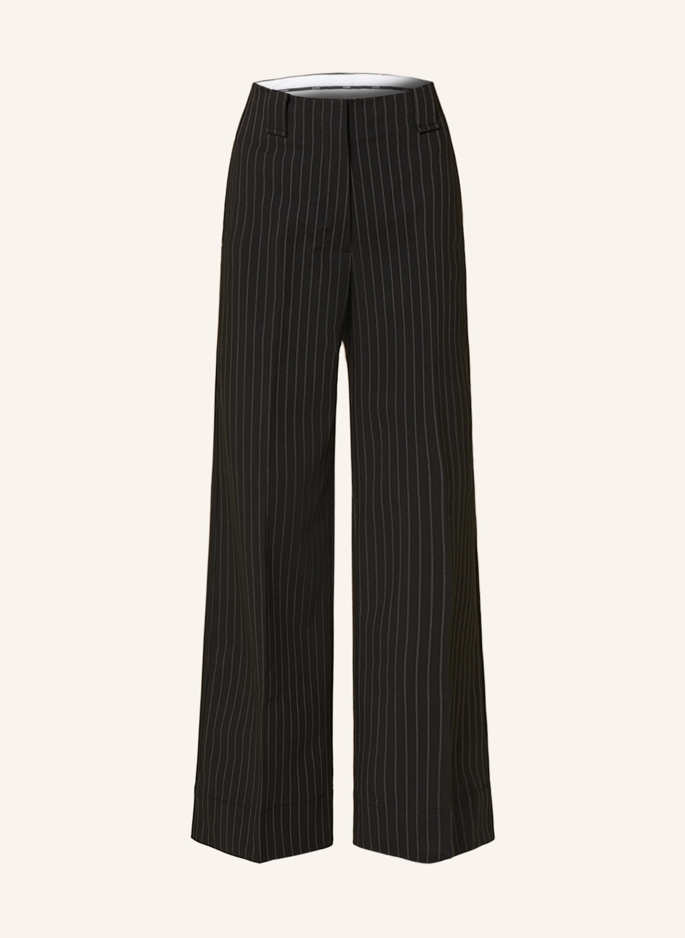 GANNI Wide leg trousers, Color: BLACK (Image 1)