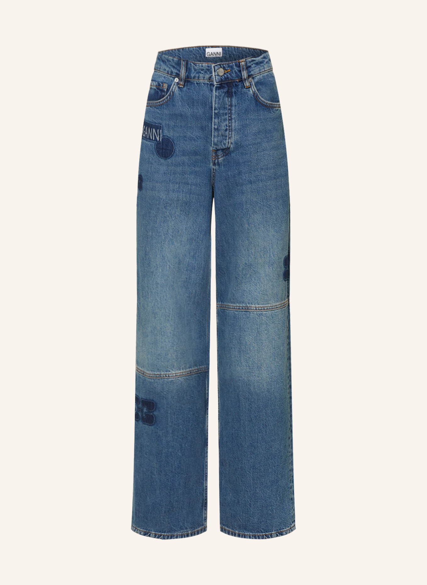 GANNI Straight Jeans, Farbe: 091 TINT WASH(Bild null)