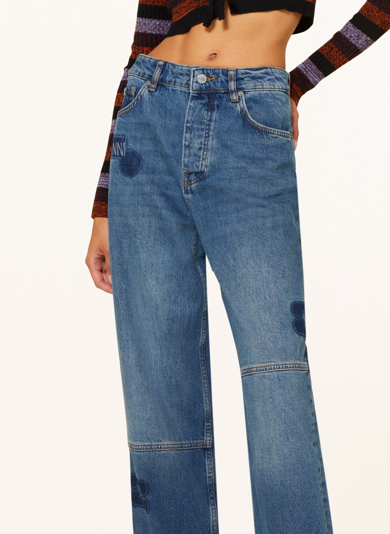 GANNI Straight Jeans, Farbe: 091 TINT WASH (Bild 5)
